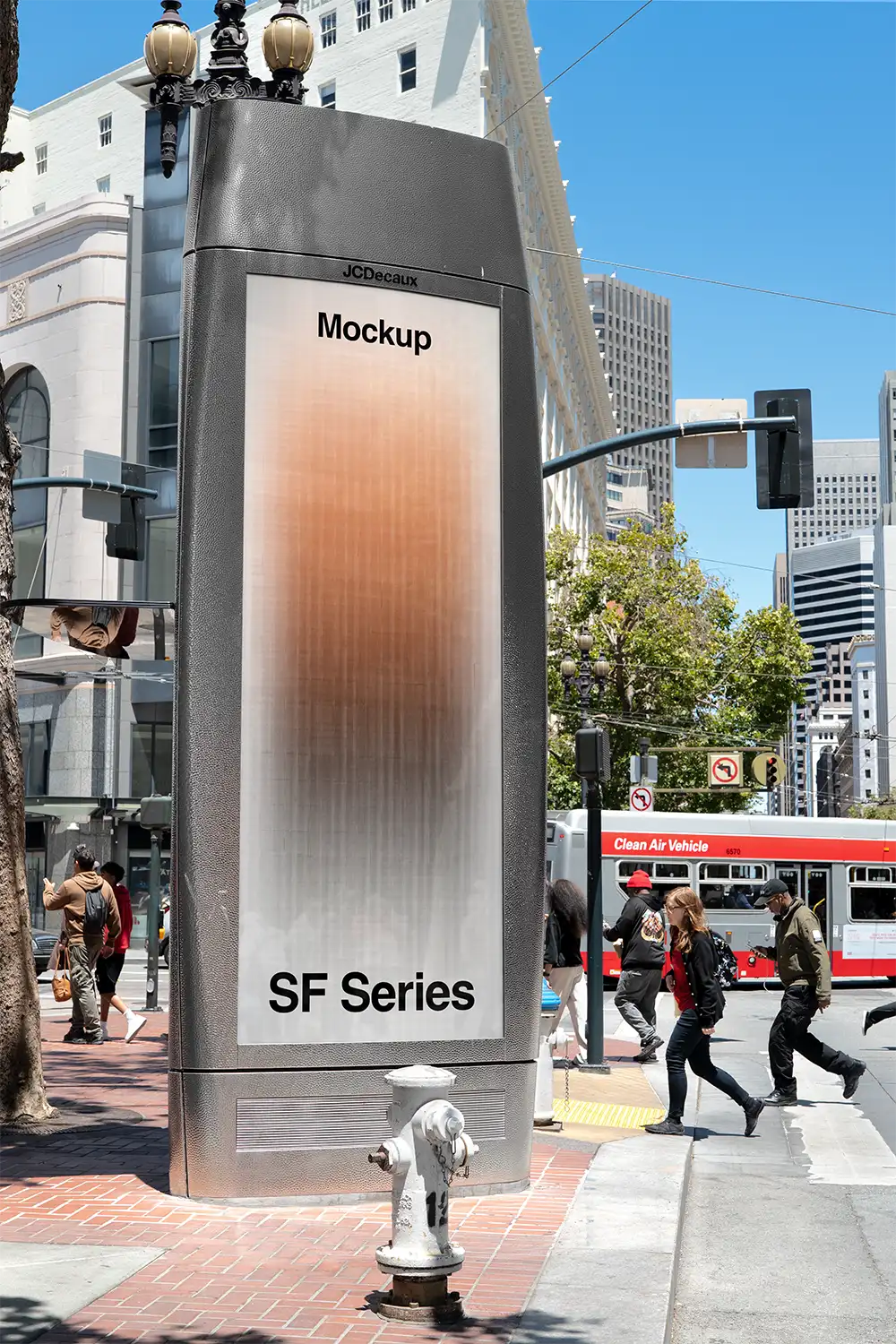 Billboard mockup in San Francisco, California
