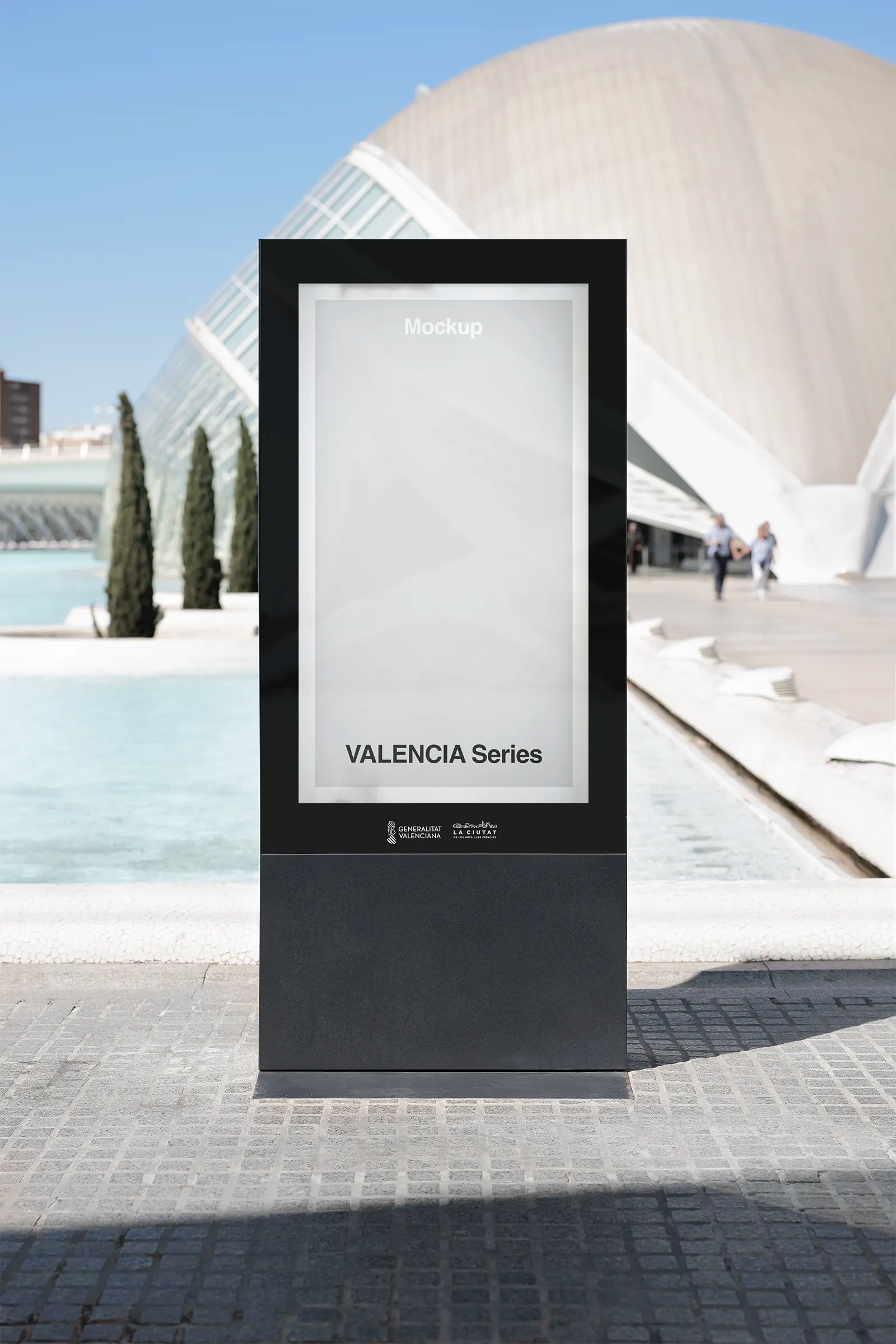 Billboard mockup in Valencia, Spain. 