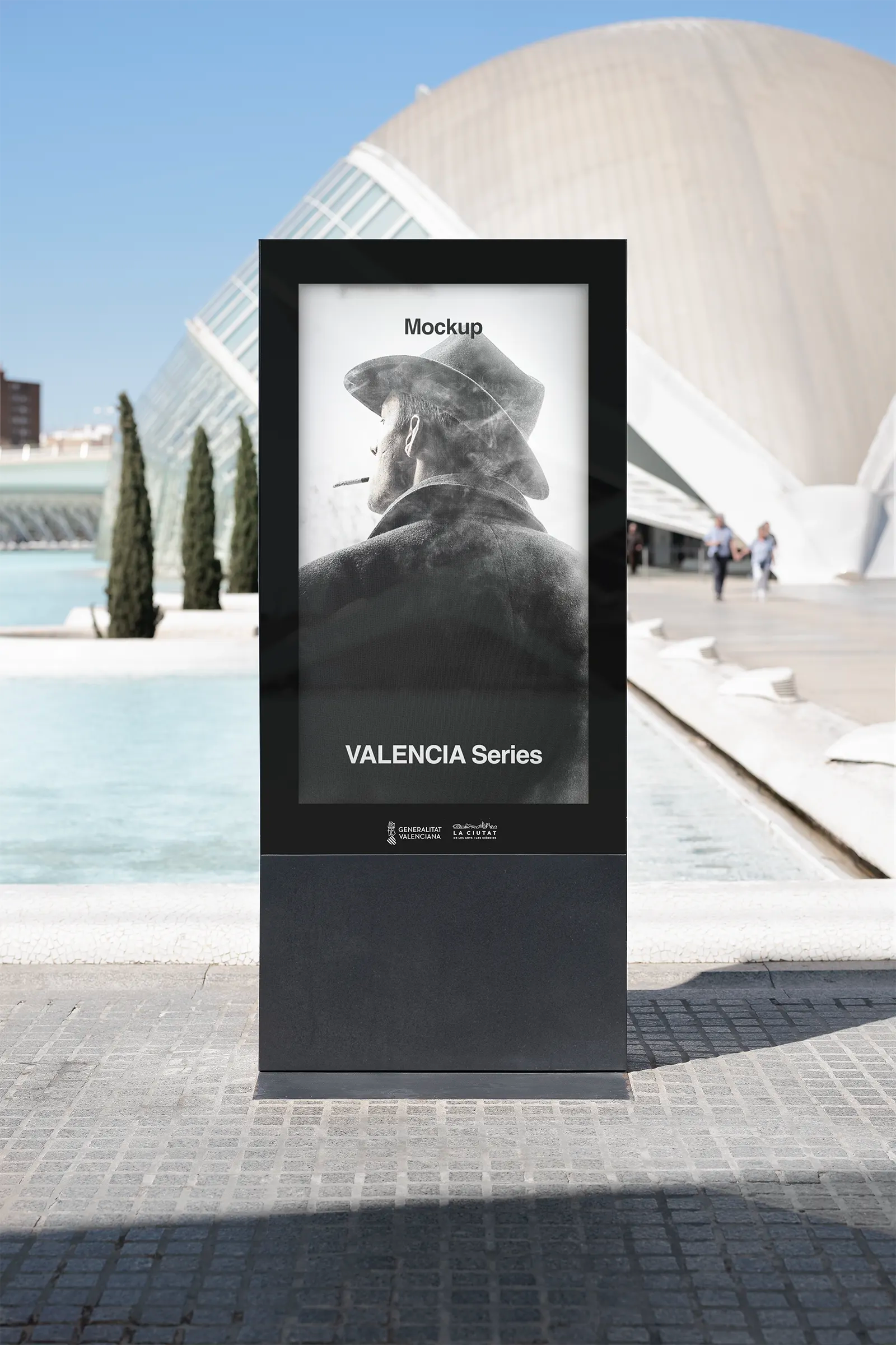 Billboard mockup in Valencia, Spain. 