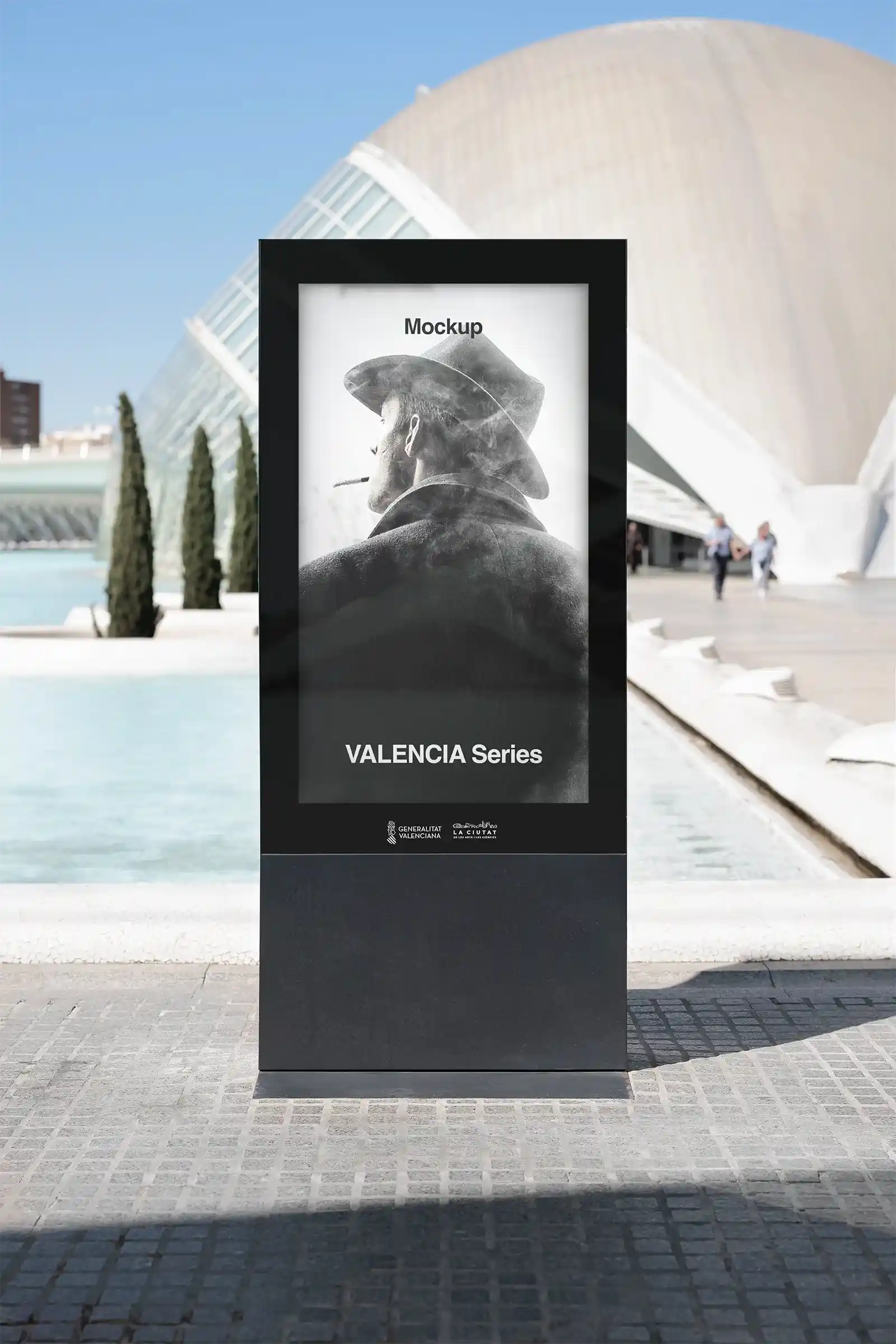 Billboard mockup in Valencia, Spain. 