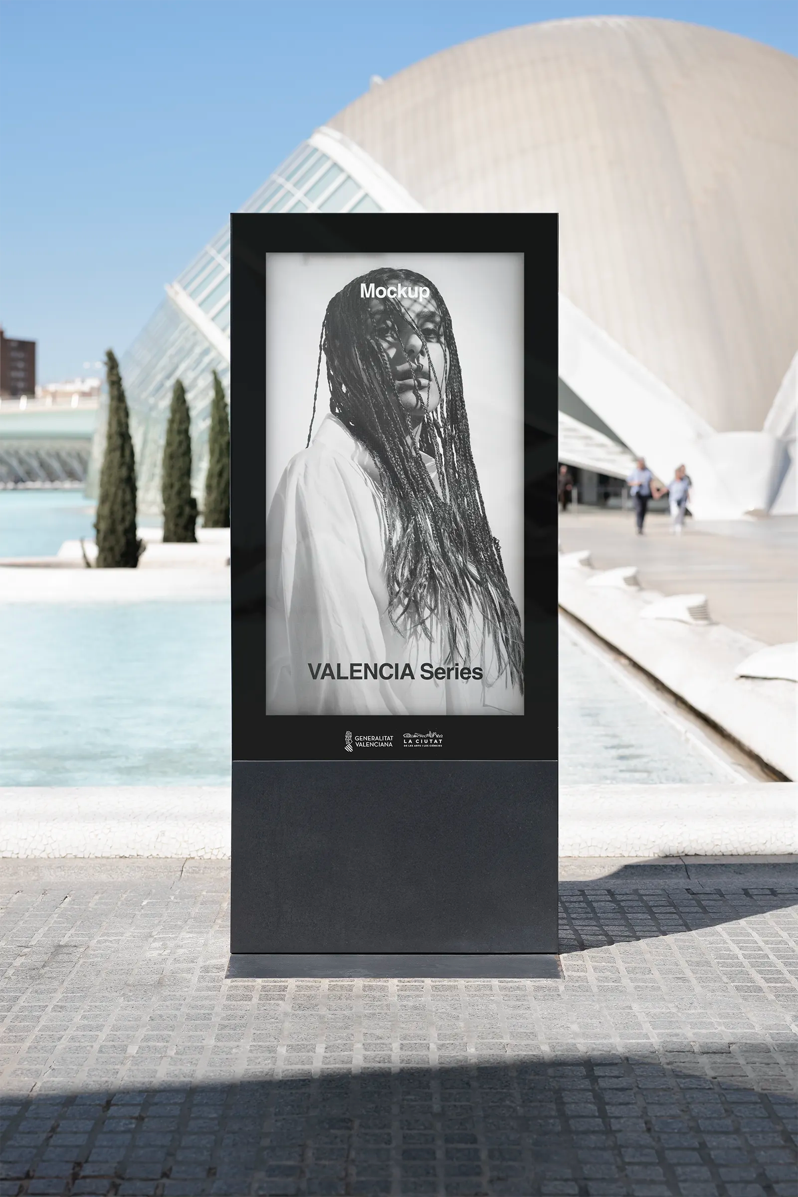 Billboard mockup in Valencia, Spain. 