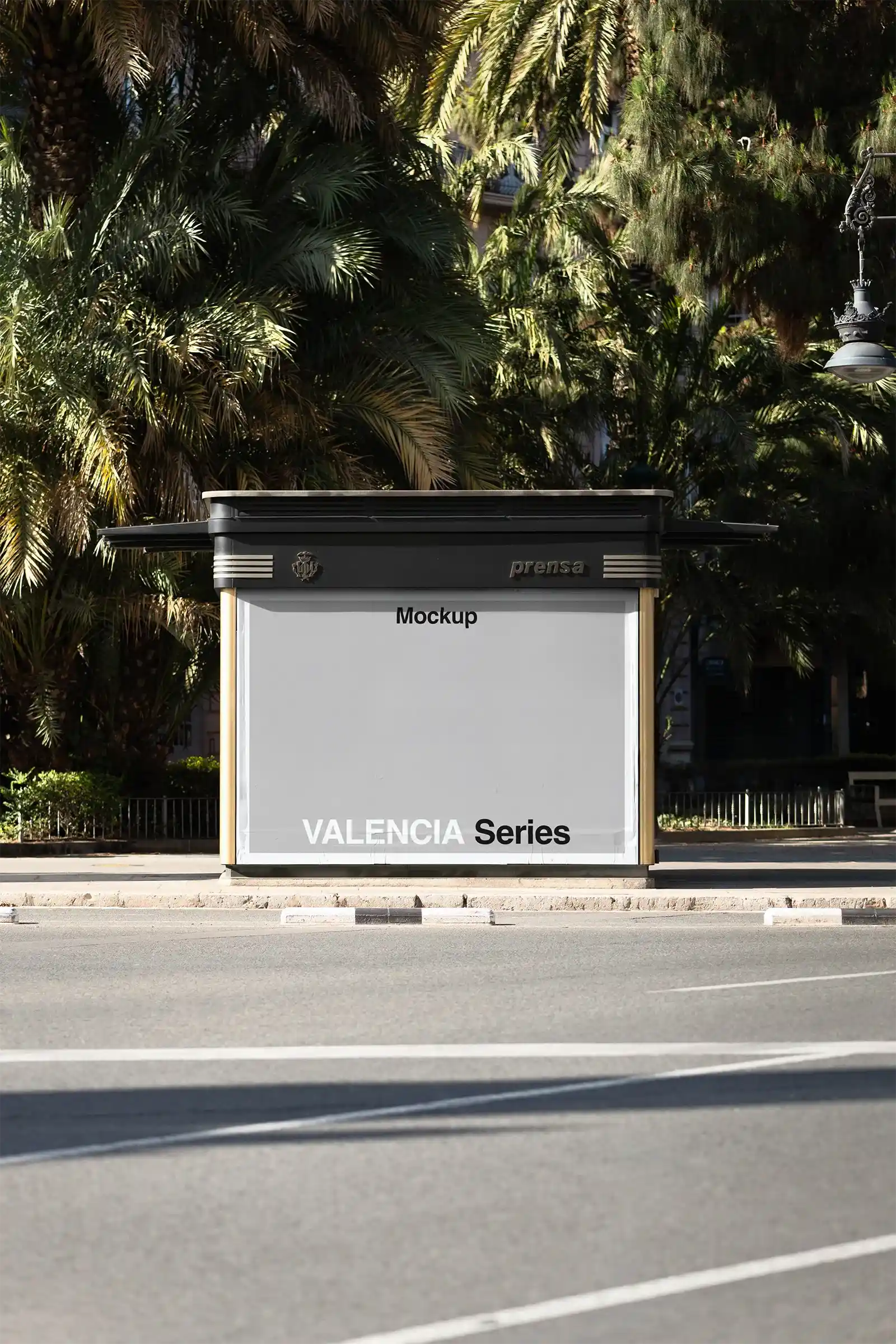 Billboard mockup in Valencia, Spain. 