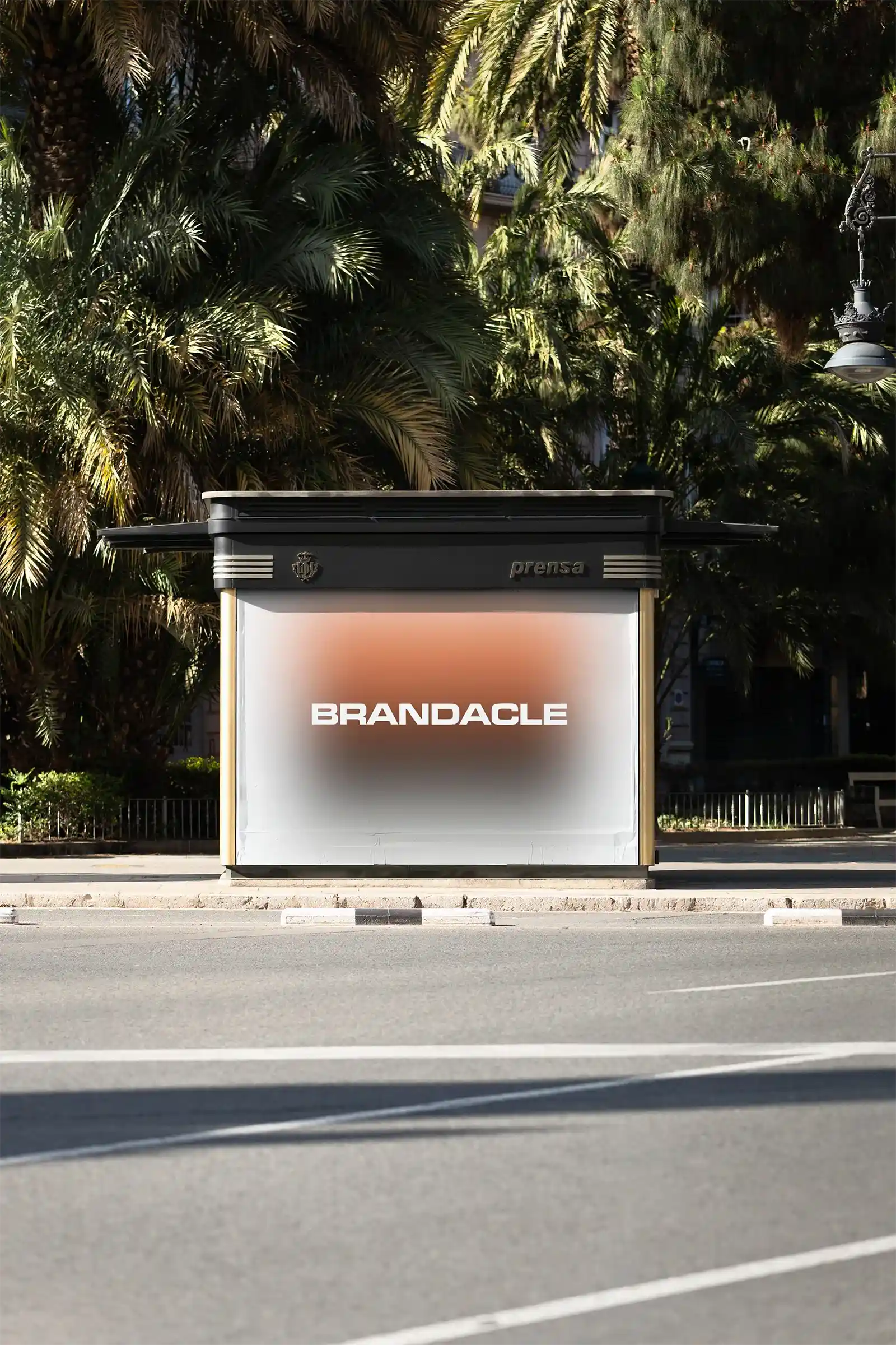Billboard mockup in Valencia, Spain. 