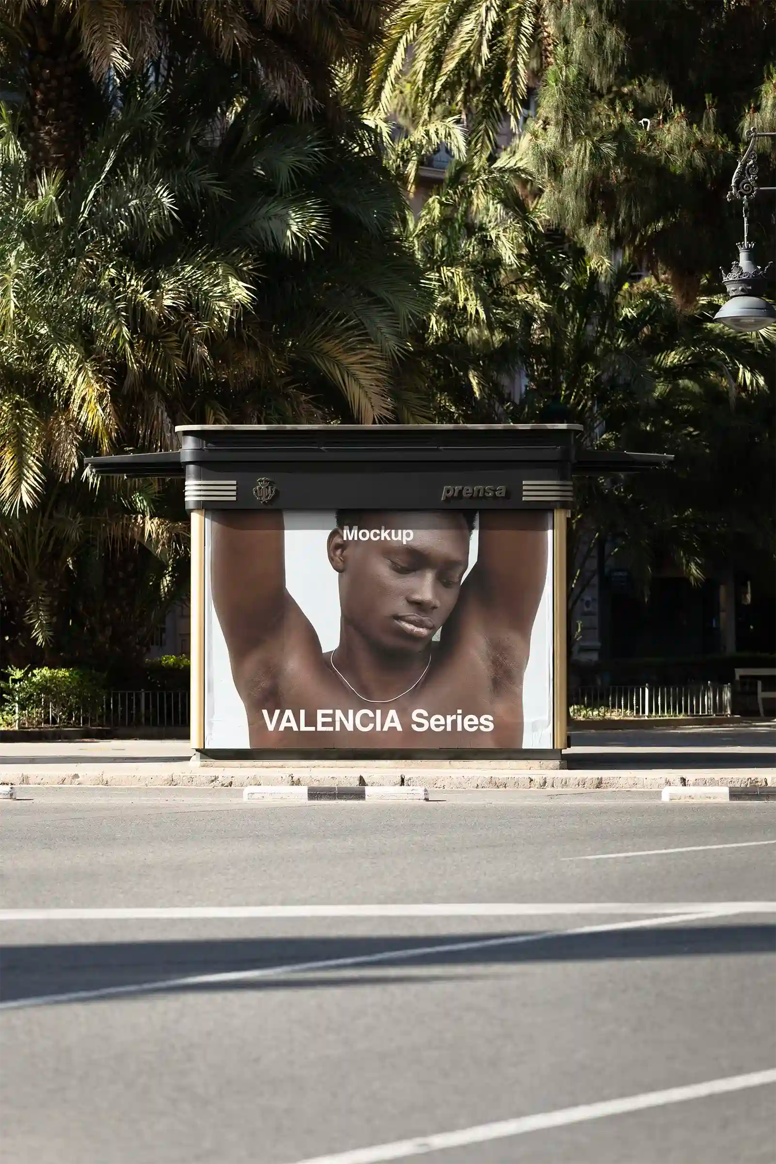 Billboard mockup in Valencia, Spain. Poster, Banner PSD Mockup Photoshop Mockup 3