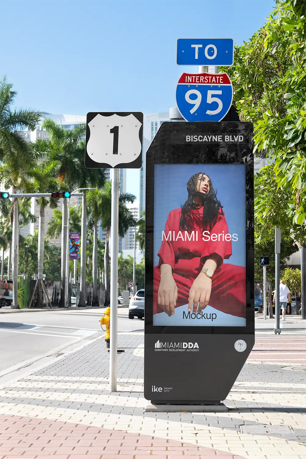 Billboard mockup in Miami