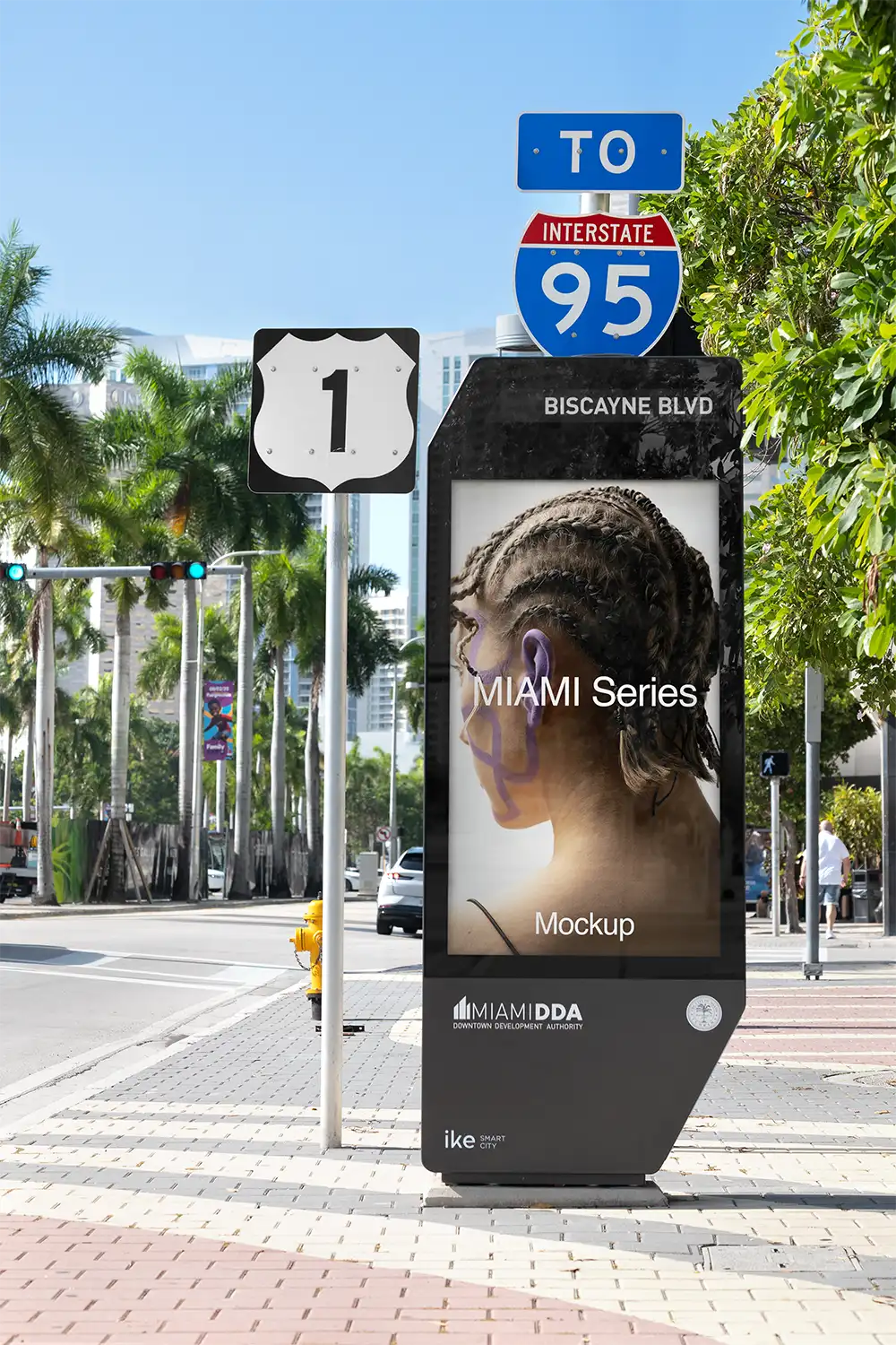Billboard mockup in Miami