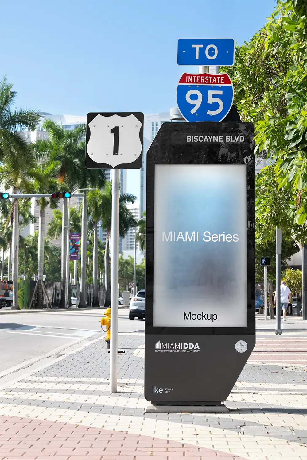 Billboard mockup in Miami