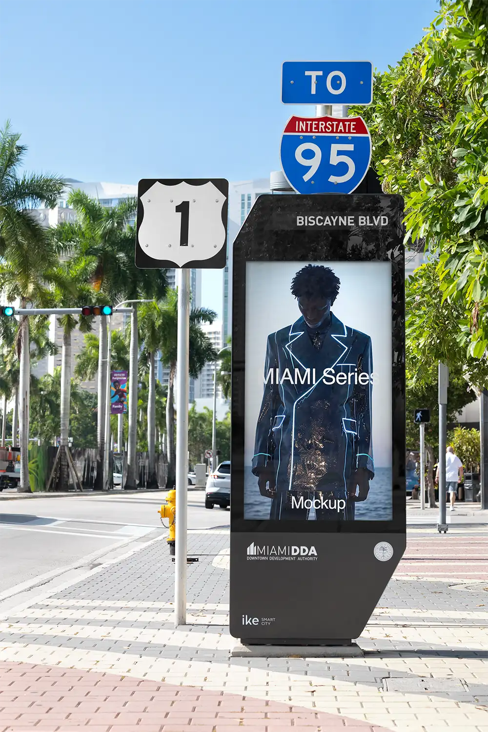 Billboard mockup in Miami