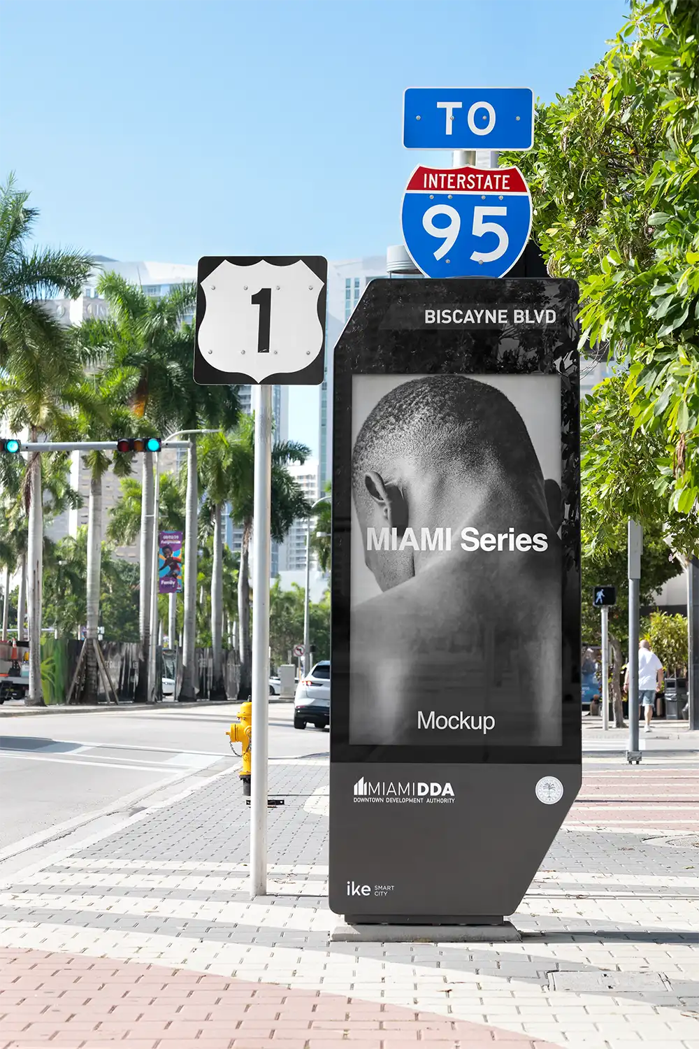 Billboard mockup in Miami