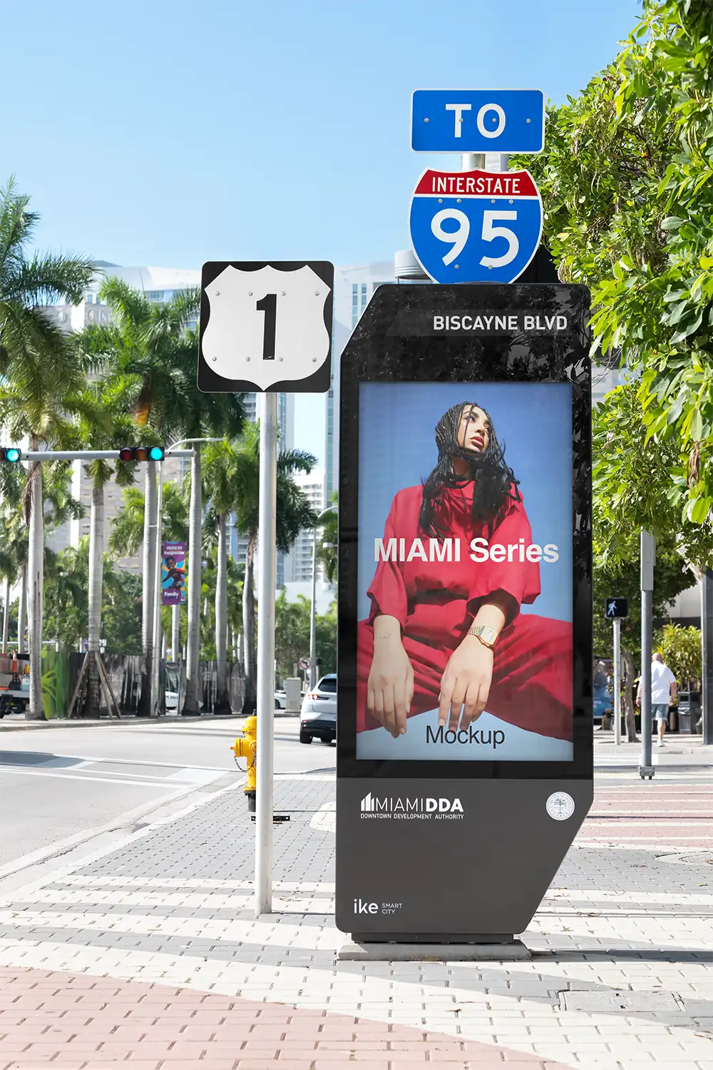 Billboard mockup in Miami