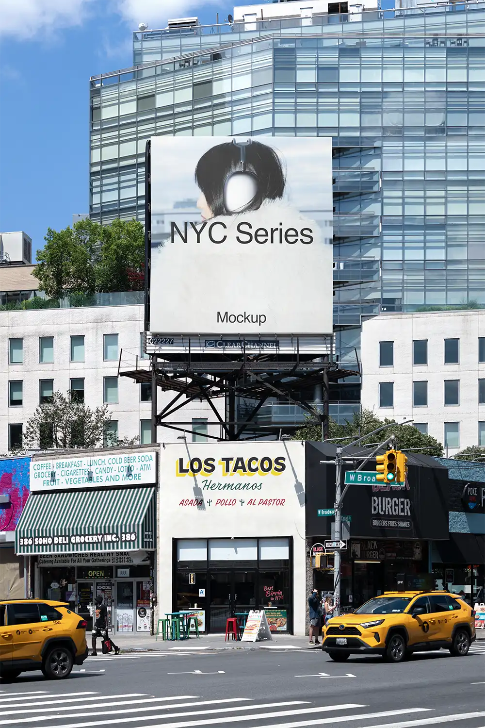 Billboard mockup on Broadway in New York