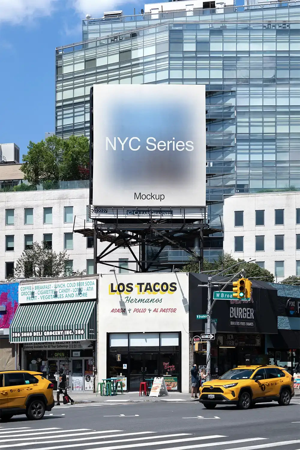 Billboard mockup on Broadway in New York