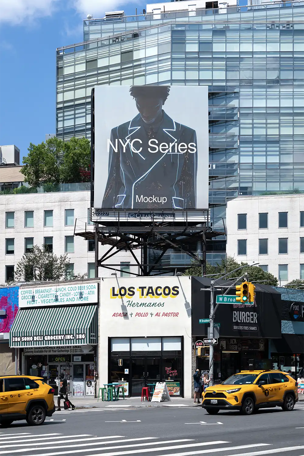 Billboard mockup on Broadway in New York