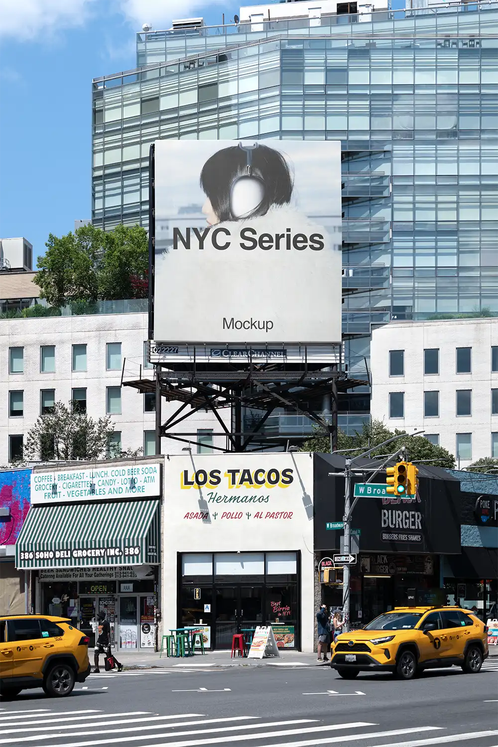 Billboard mockup on Broadway in New York