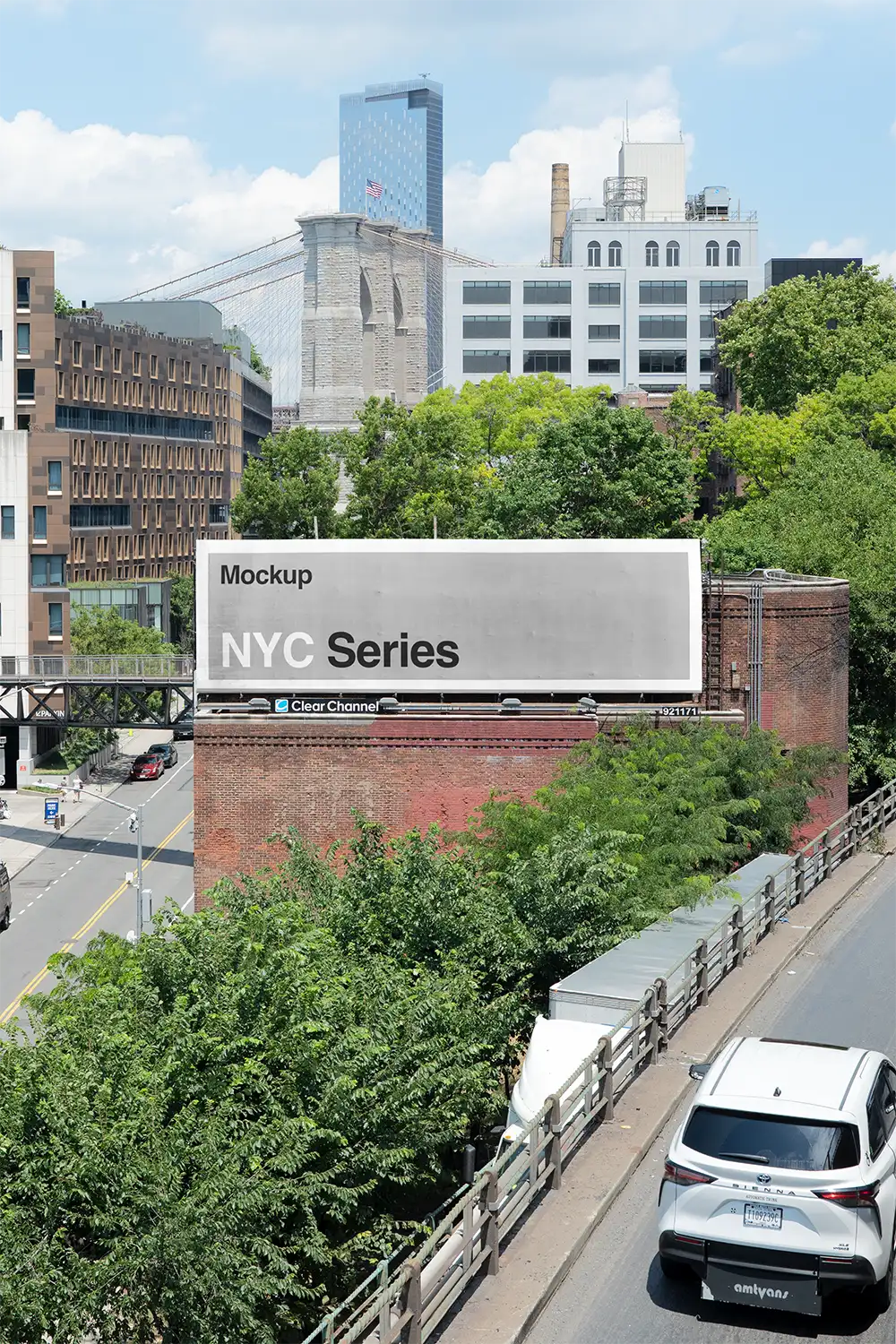 Billboard mockup in Brooklyn, New York