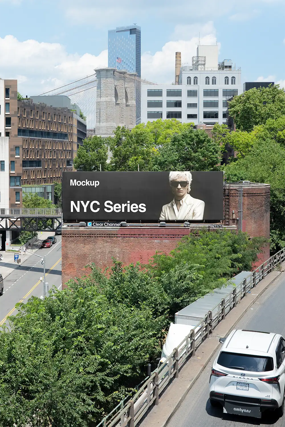 Billboard mockup in Brooklyn, New York