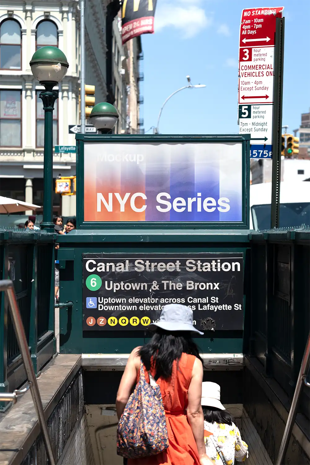 Billboard on a subway station in New york