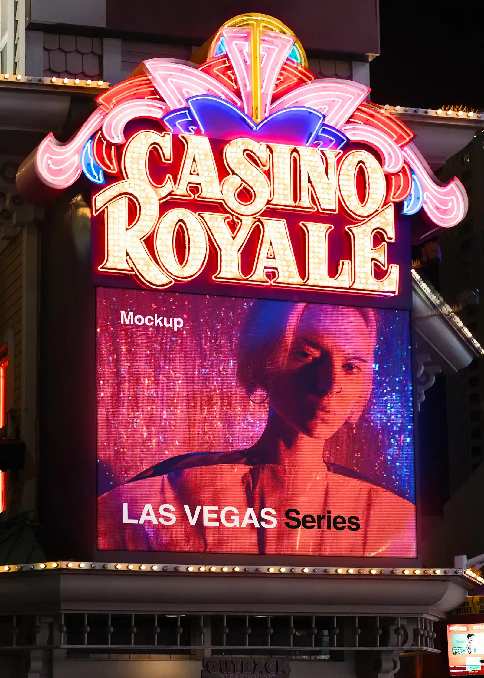 Casino Royale Casino, Las Vegas Billboard Mockup, USA | US23WEST0636 - Brandacle