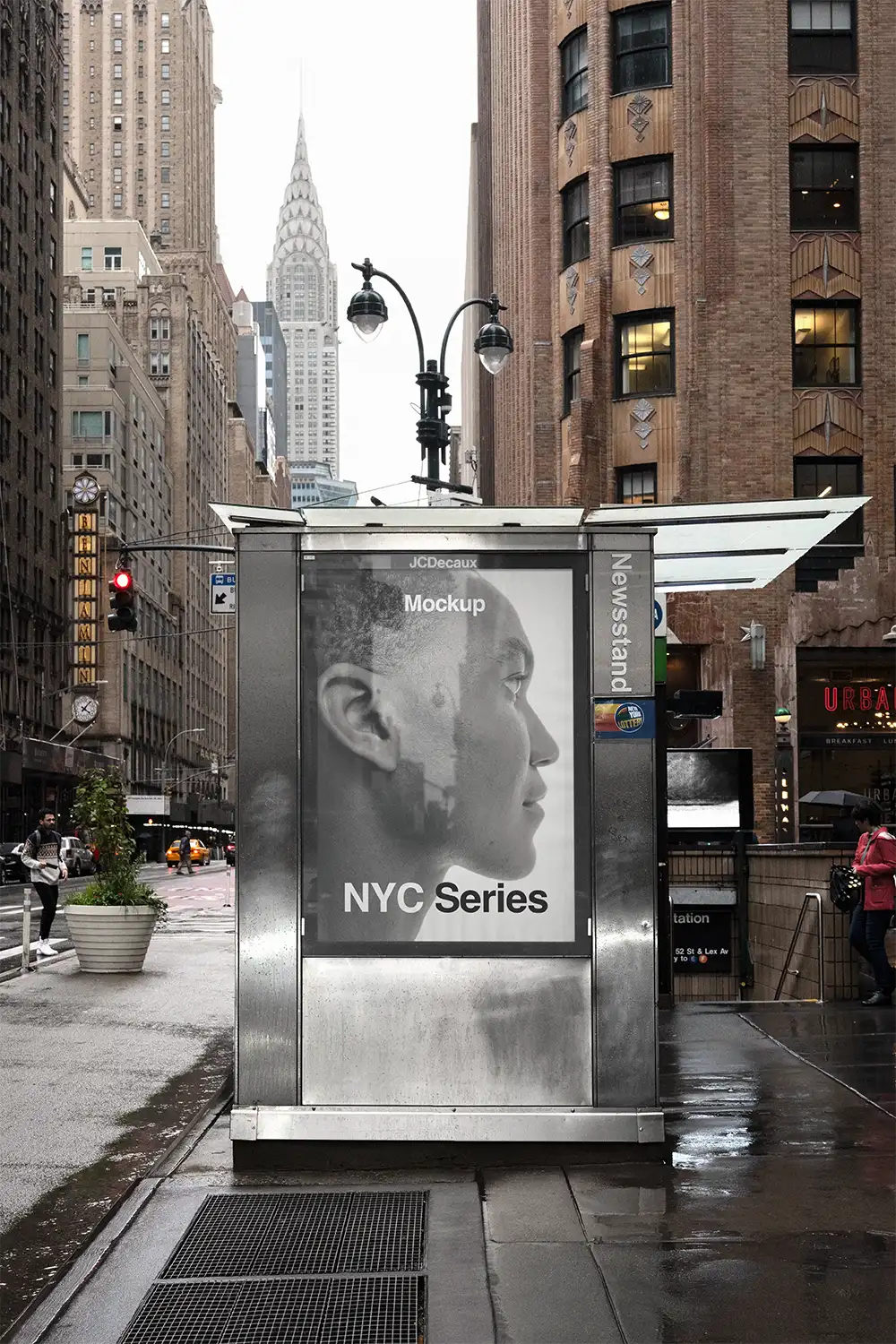 Poster mockup in New York. © BRANDACLE MOCKUPS 2026. 