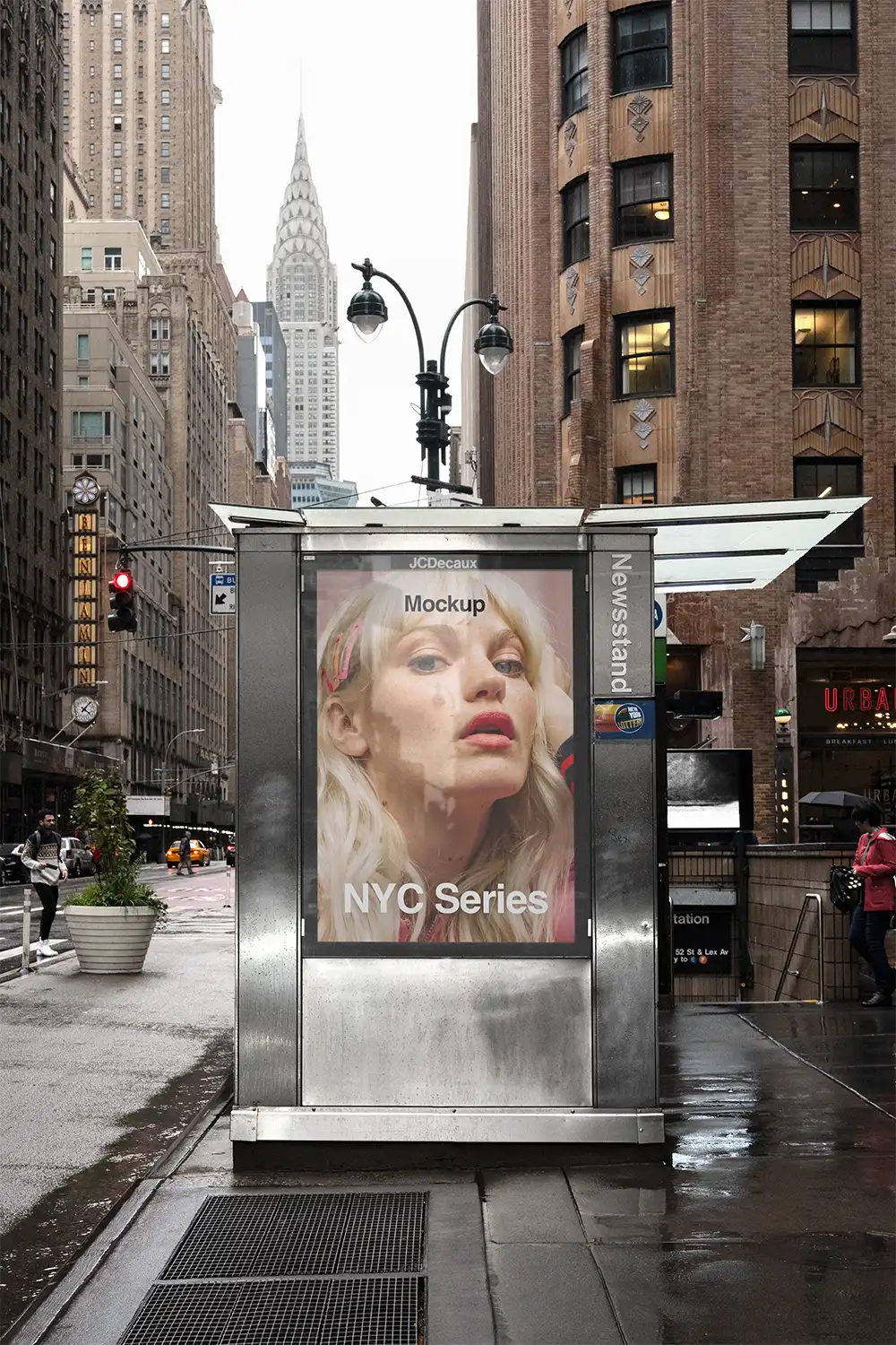Poster mockup in New York. © BRANDACLE MOCKUPS 2026. 