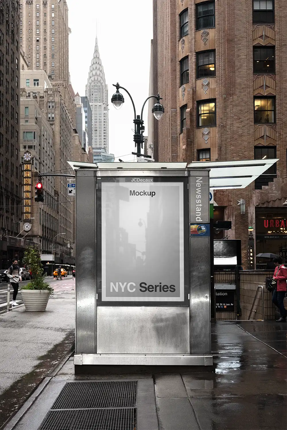 Poster mockup in New York. © BRANDACLE MOCKUPS 2026. 