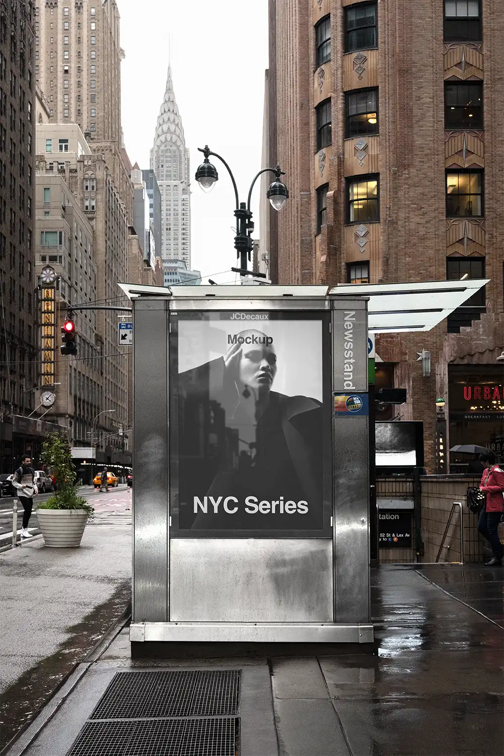Poster mockup in New York. © BRANDACLE MOCKUPS 2026. 