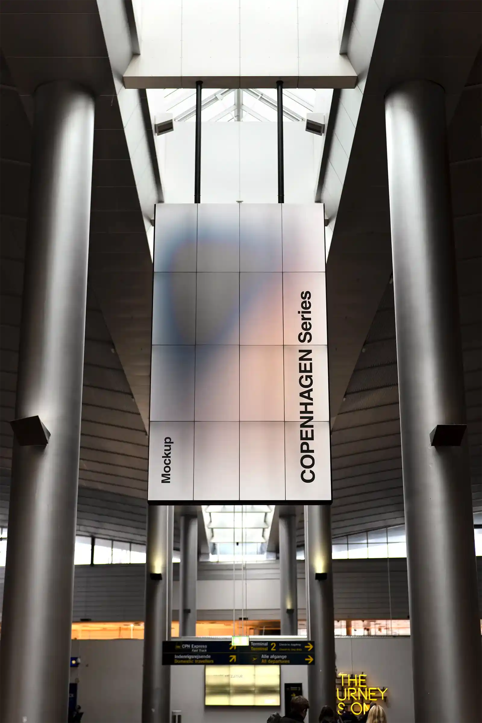 Copenhagen Airport Billboard Mockup, Denmark | DN23CPH061
