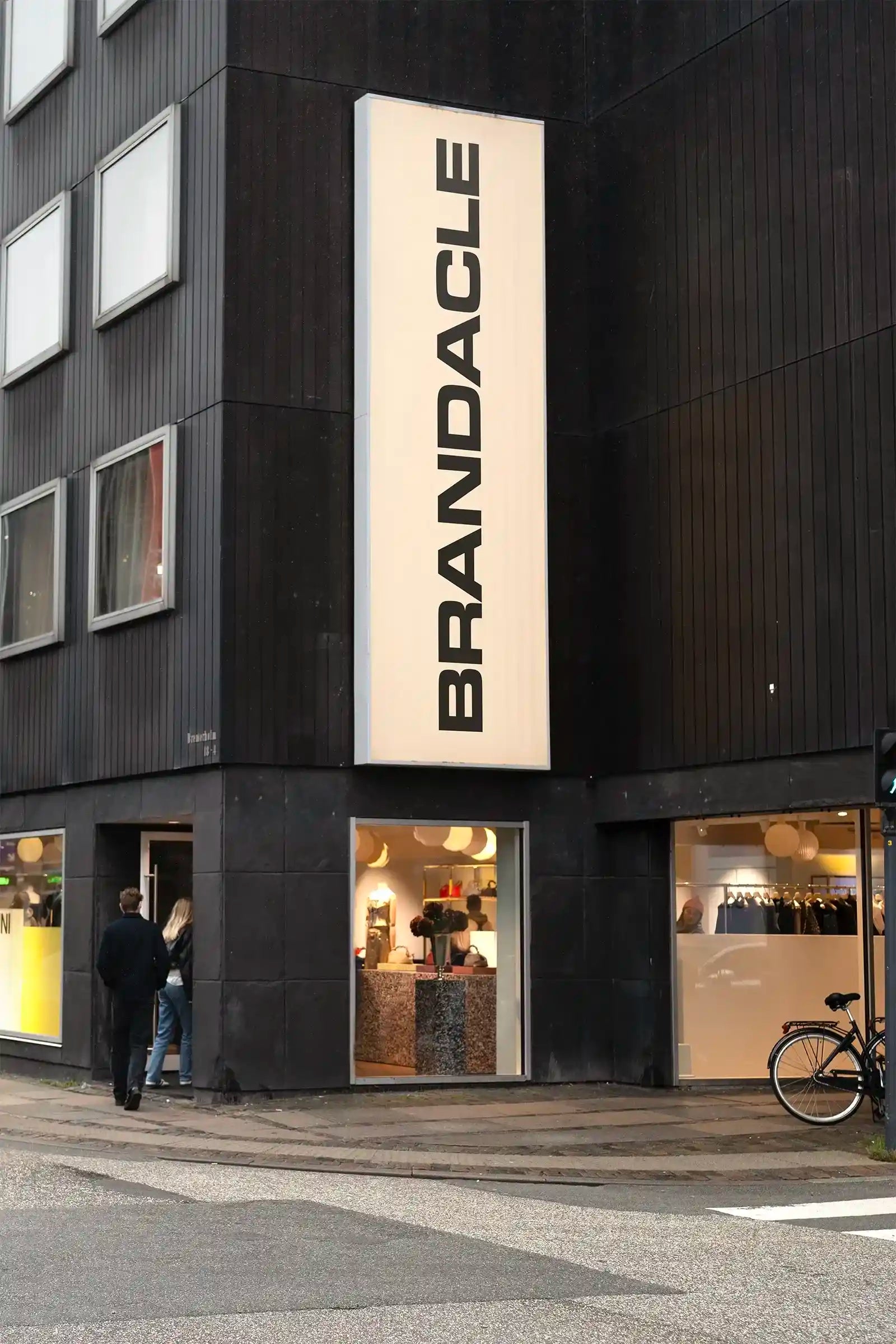 Storefront mockup in Copenhagen, Denmark.