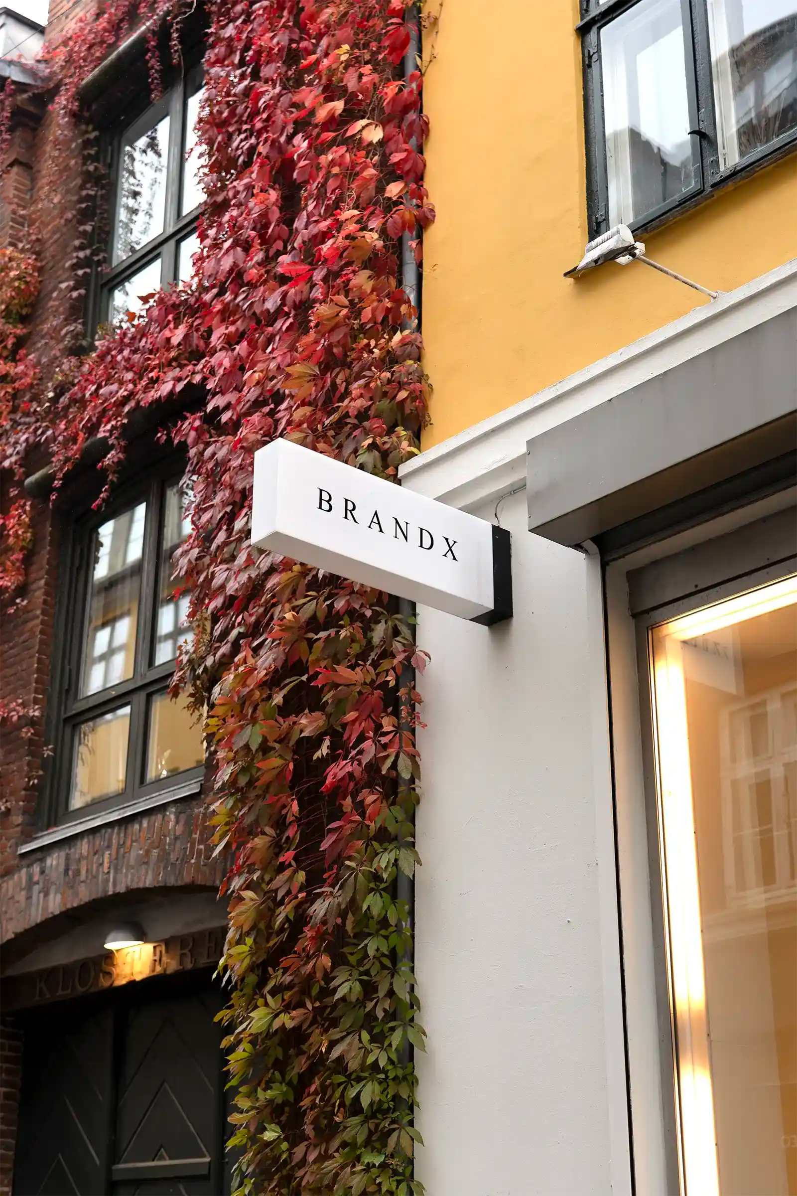 Storefront mockup in Copenhagen, Denmark.
