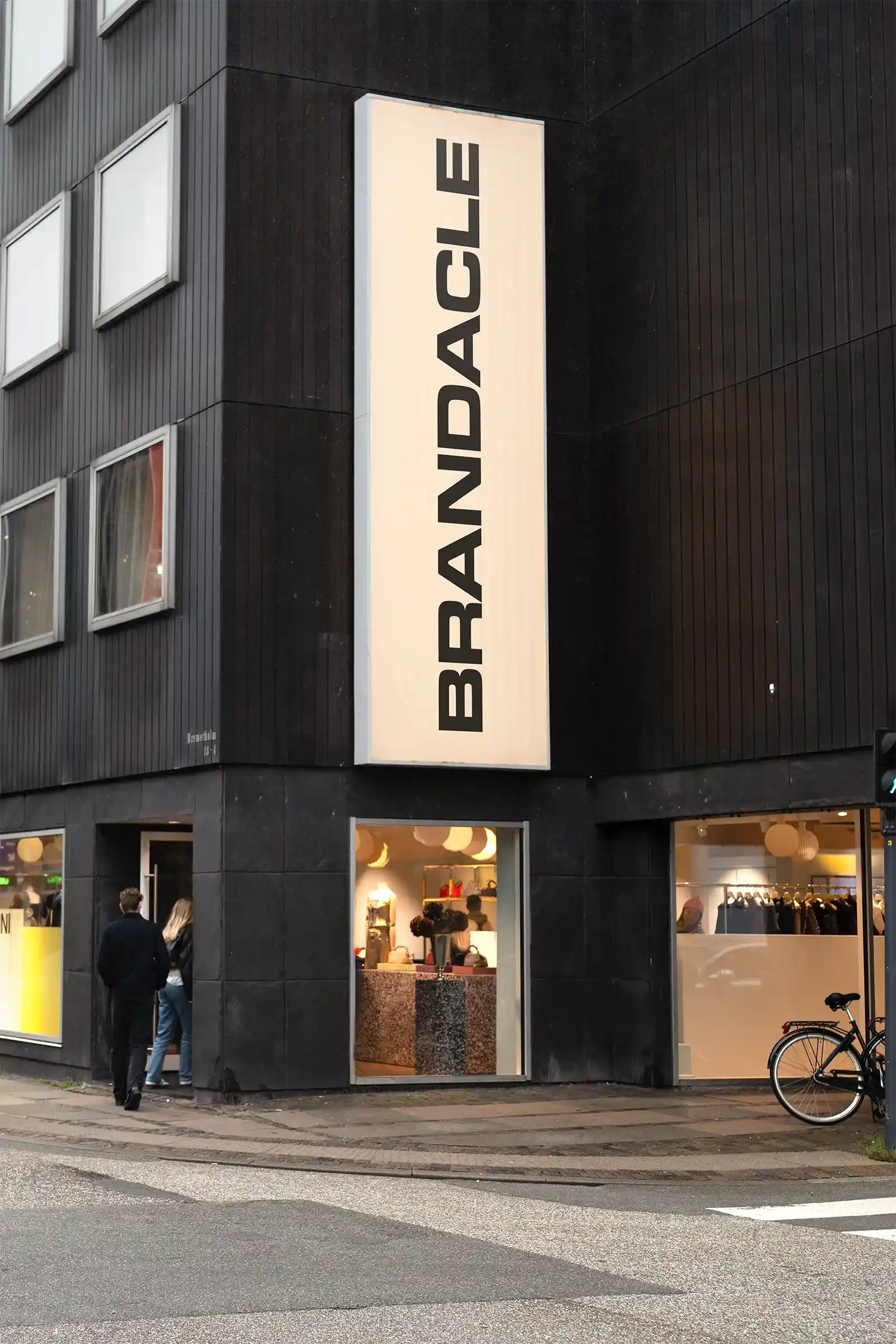 Storefront mockup in Copenhagen, Denmark.