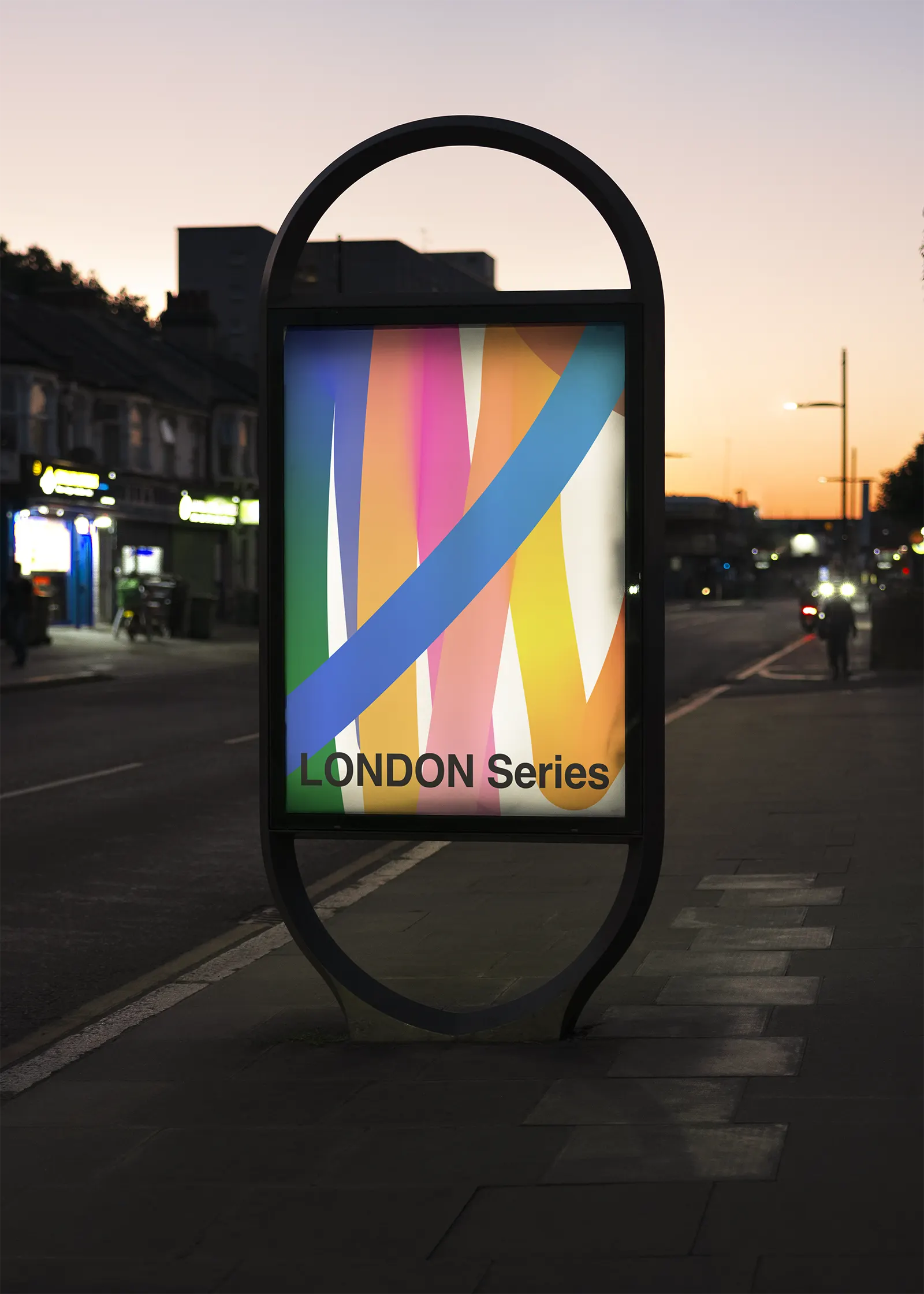 London Poster mockup in East London, UK. PSD Mockup on Photoshop for your design 3