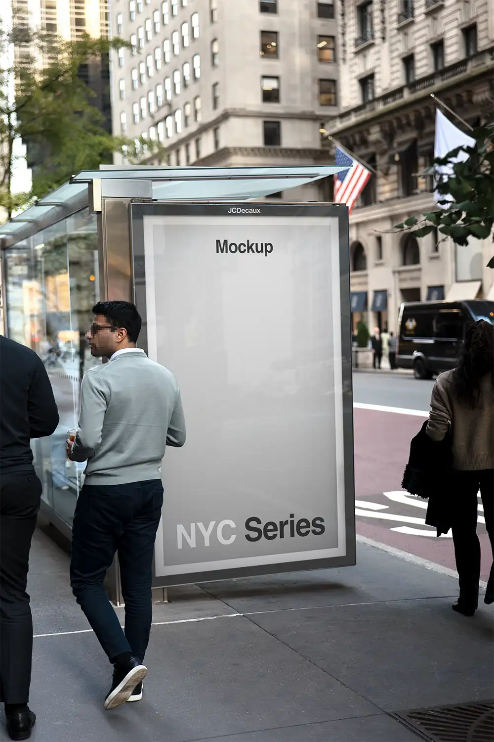 Poster mockup in New York