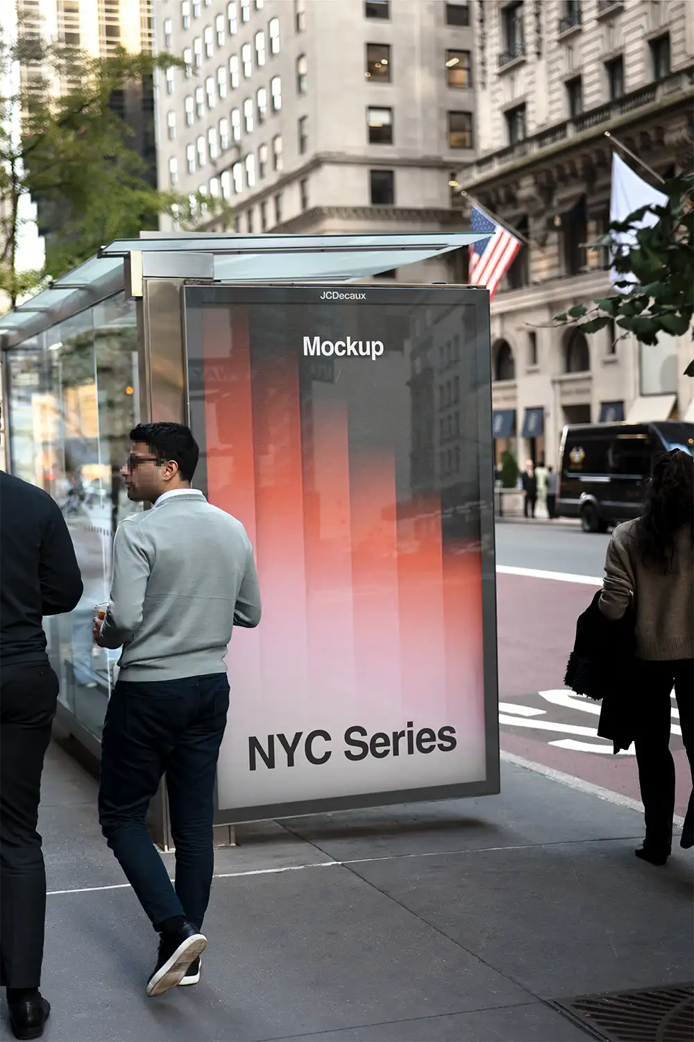 Poster mockup in New York