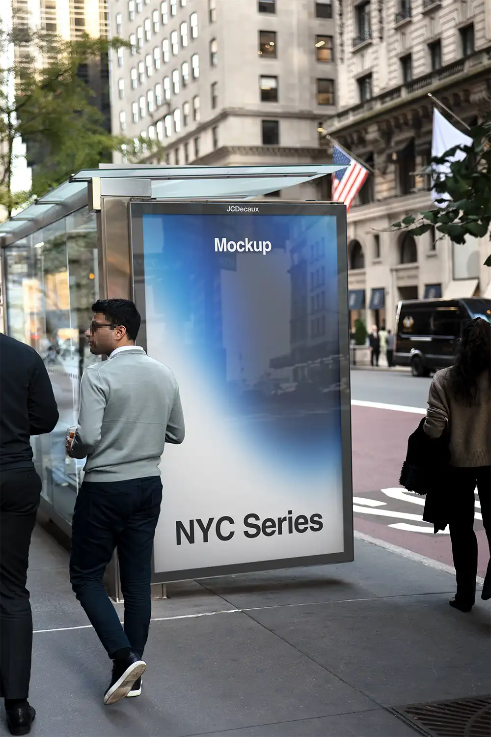 Poster mockup in New York