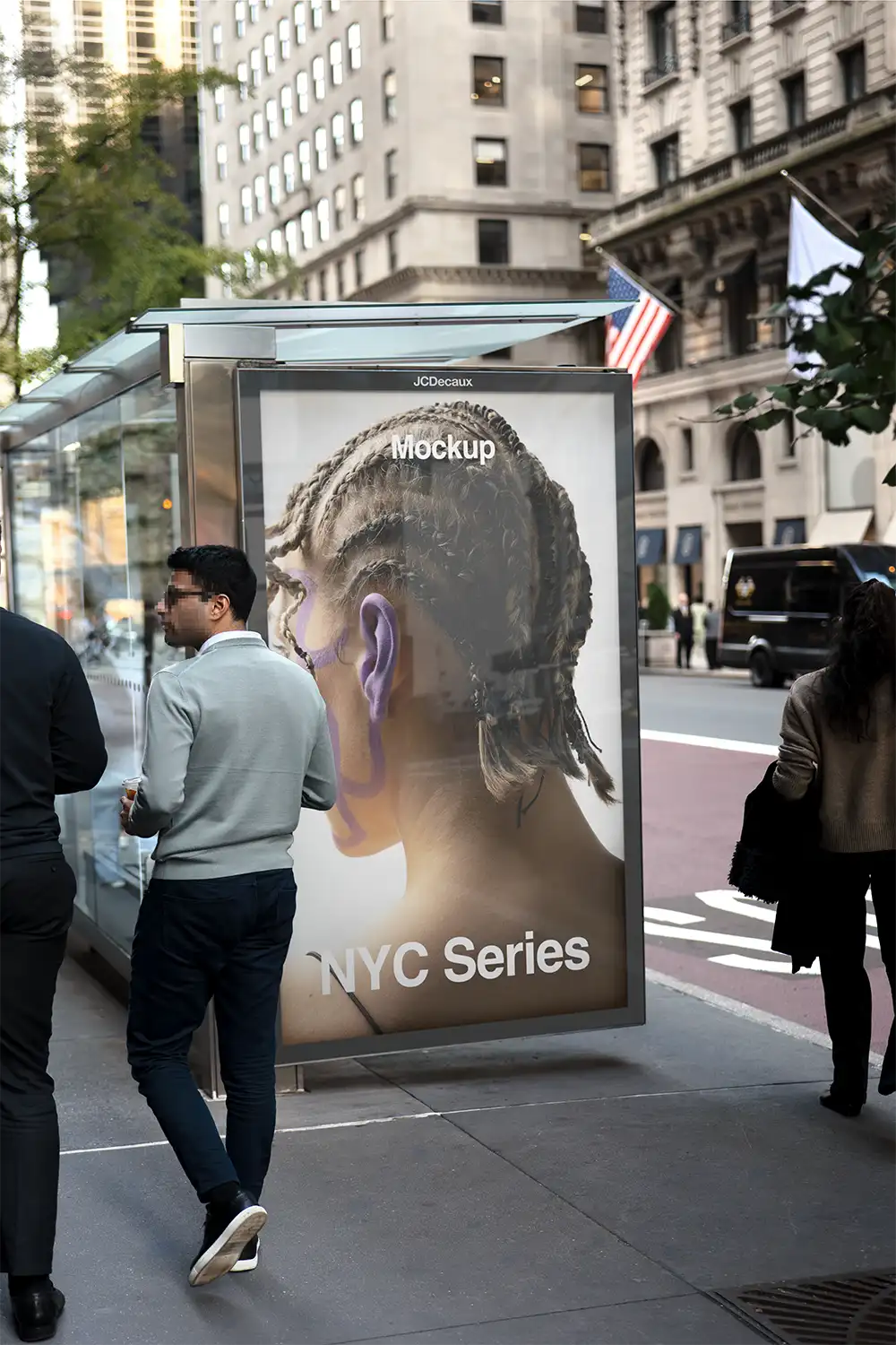 Poster mockup in New York