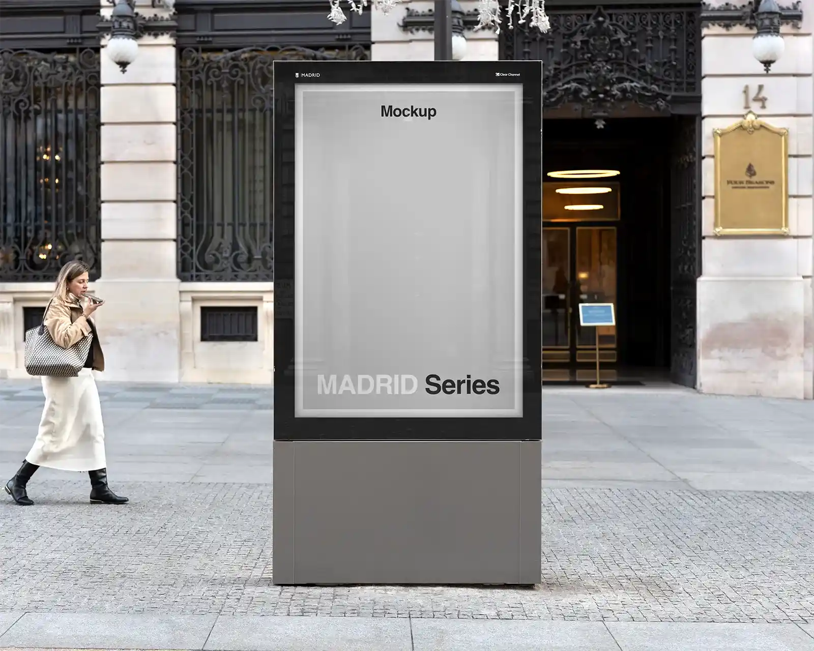 Four Seasons, Madrid Billboard Mockup, Spain | SP24MAD020 - Brandacle