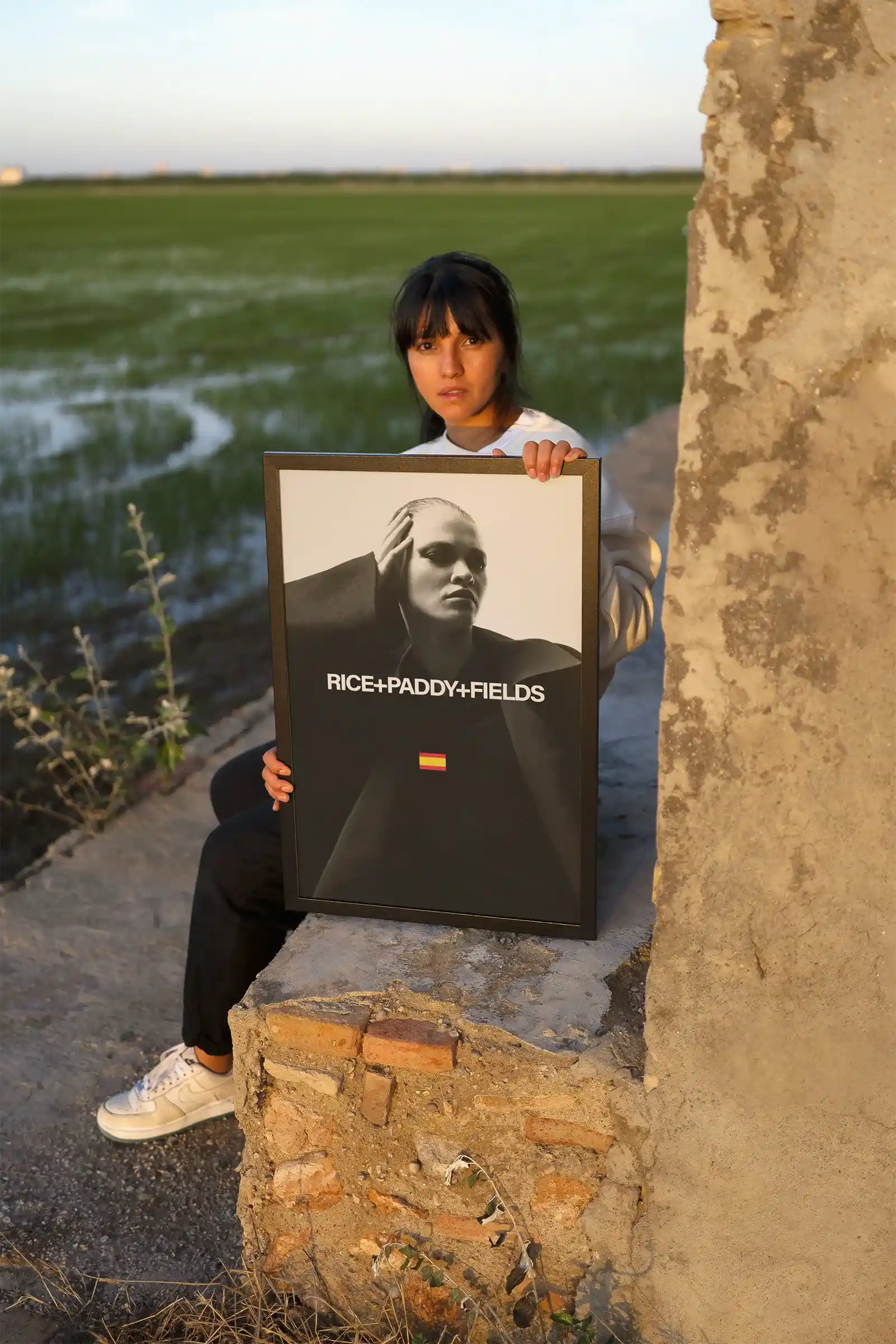 Frame print mockup in Valencia, Spain. 