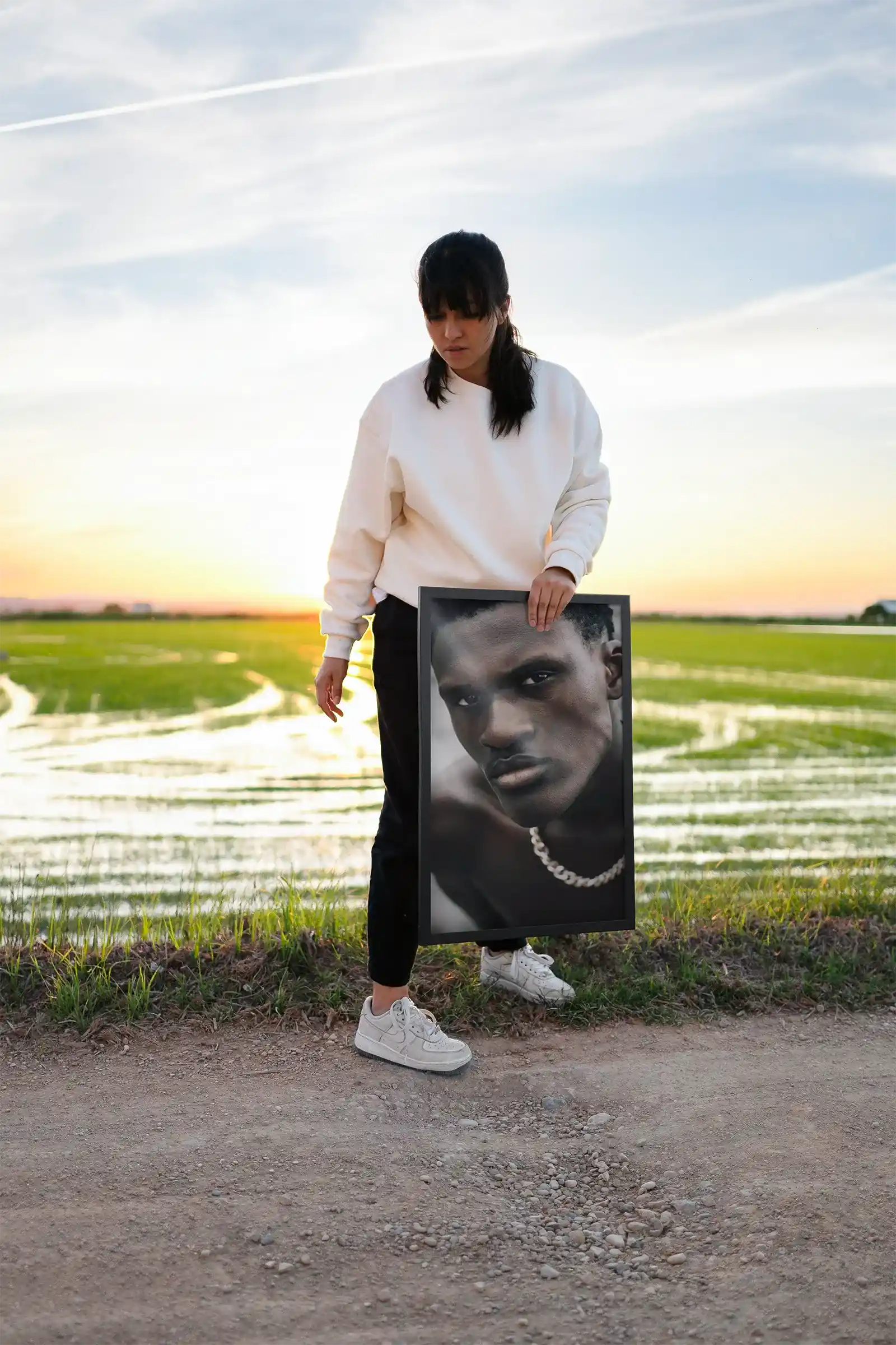 Frame print mockup in Valencia, Spain. 