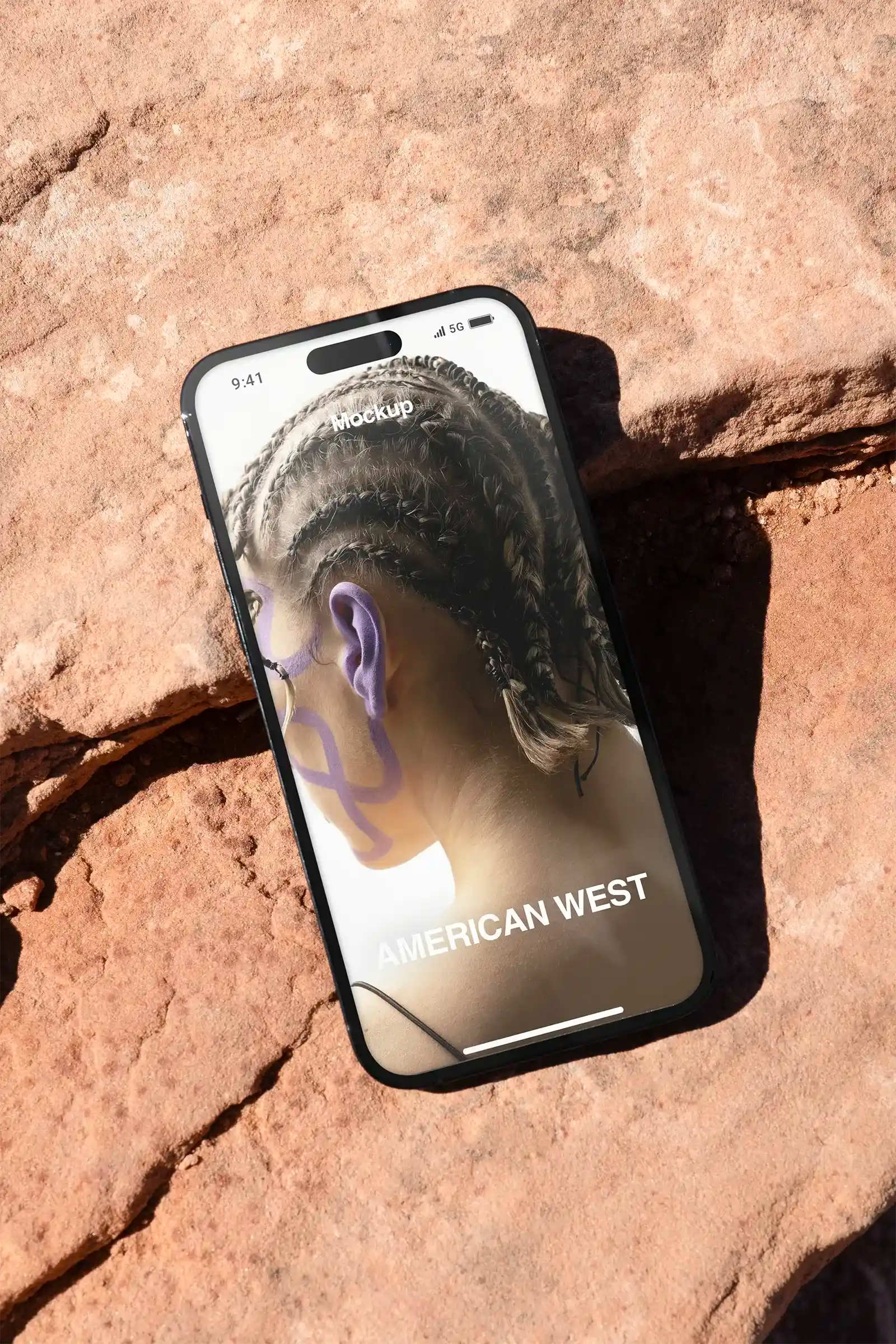 iPhone mockup in the Grand Canyon, Arizona, United States. PSD Mockup for Photoshop