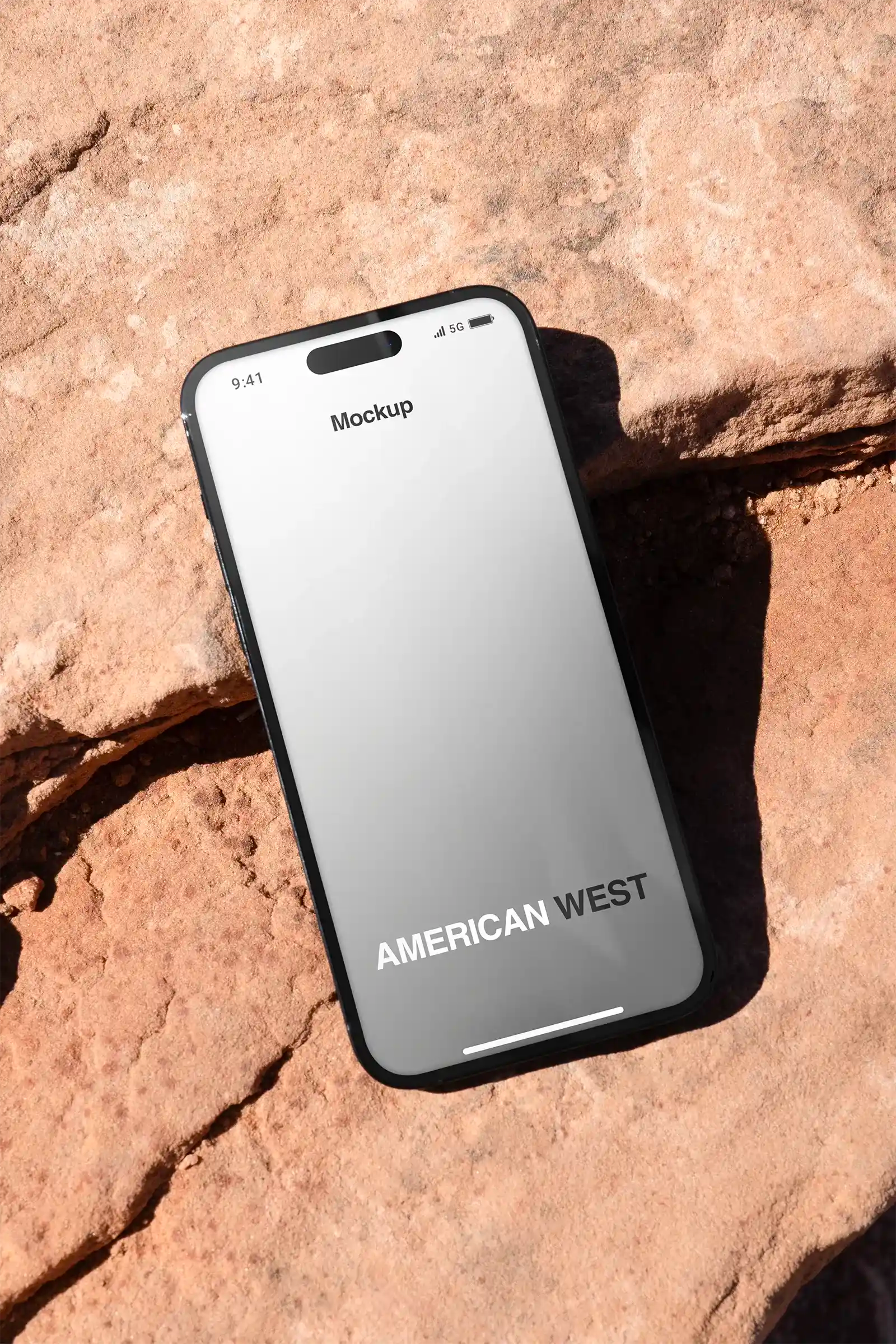 iPhone mockup in the Grand Canyon, Arizona, United States. PSD Mockup for Photoshop