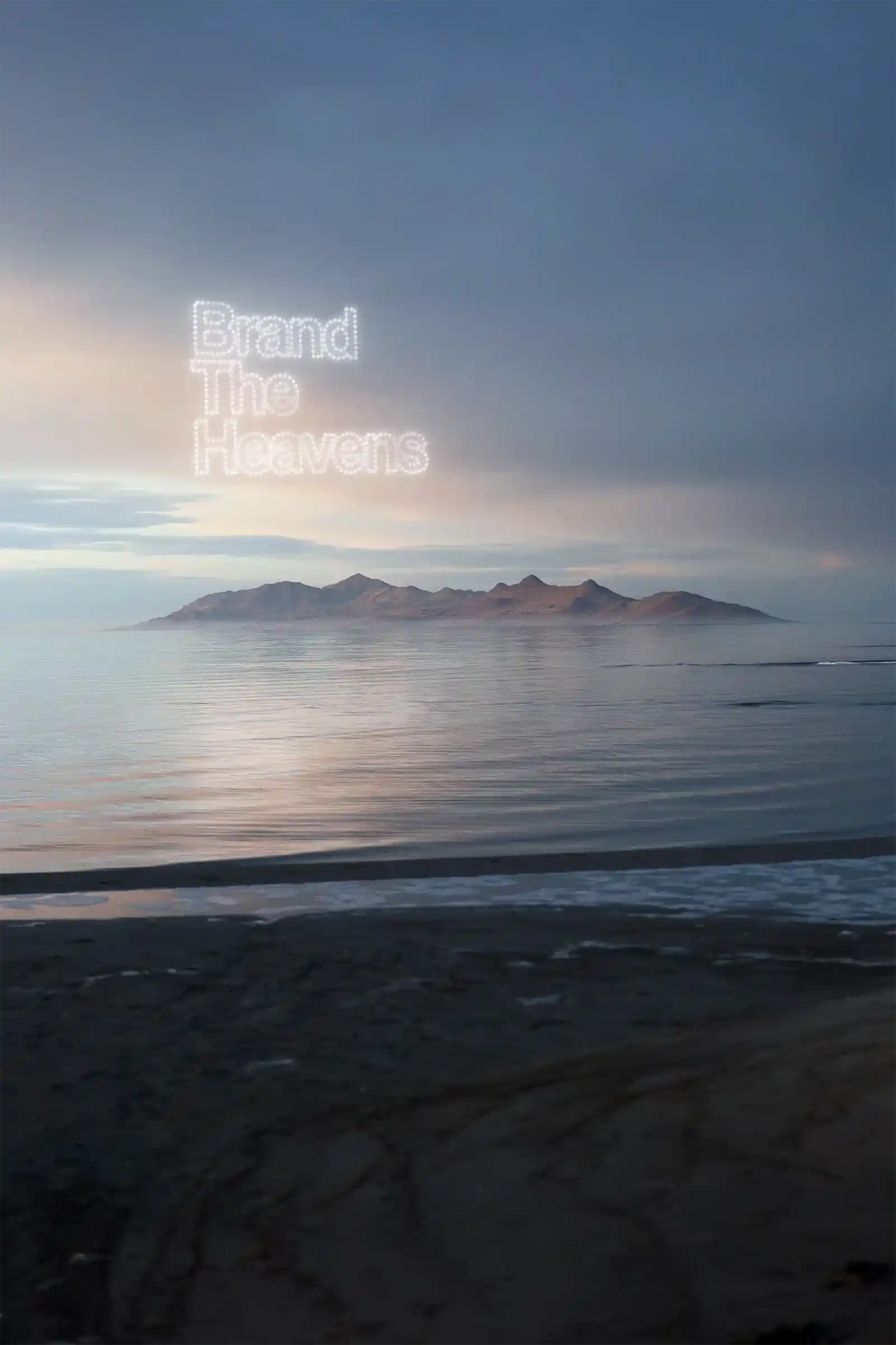 Great Salt Lake Of Utah, Drone Show Mockup, American West, USA | US23WEST0026 - Brandacle