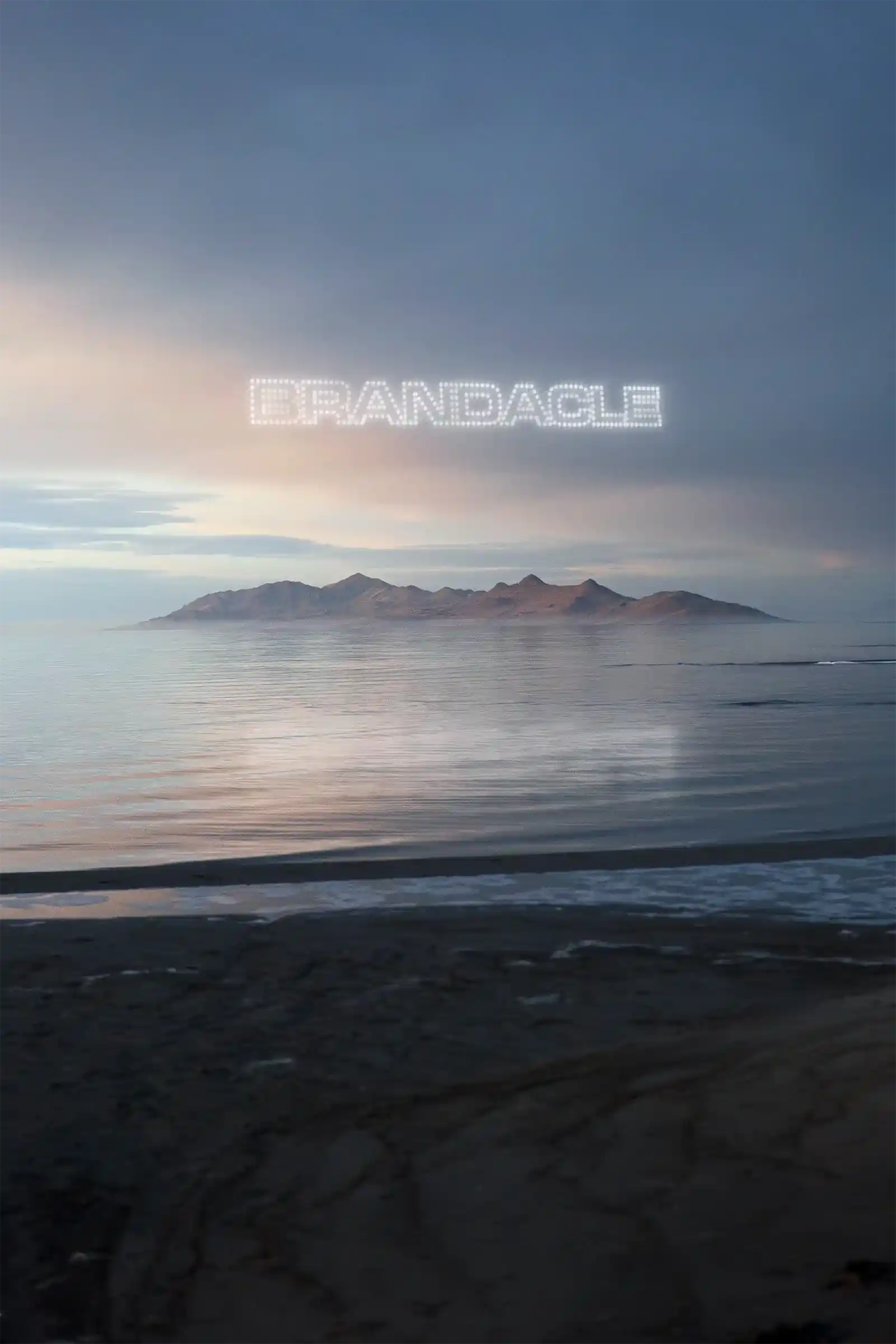 Great Salt Lake Of Utah, Drone Show Mockup, American West, USA | US23WEST0026 - Brandacle