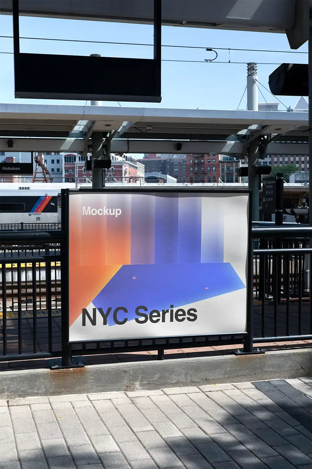 poster mockup in New york