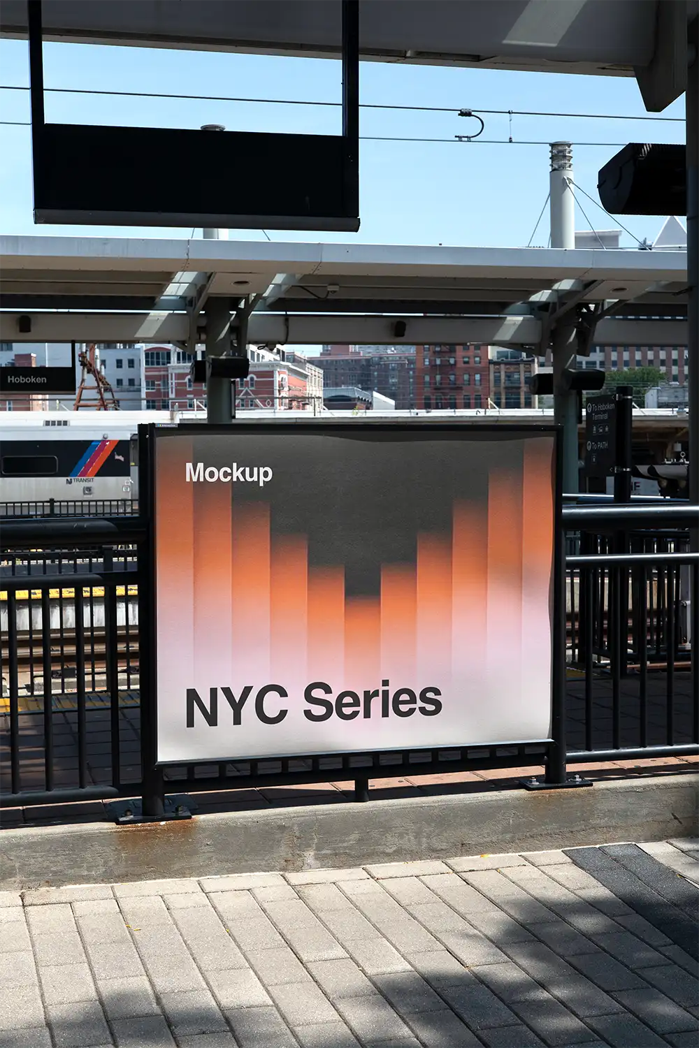 poster mockup in New york