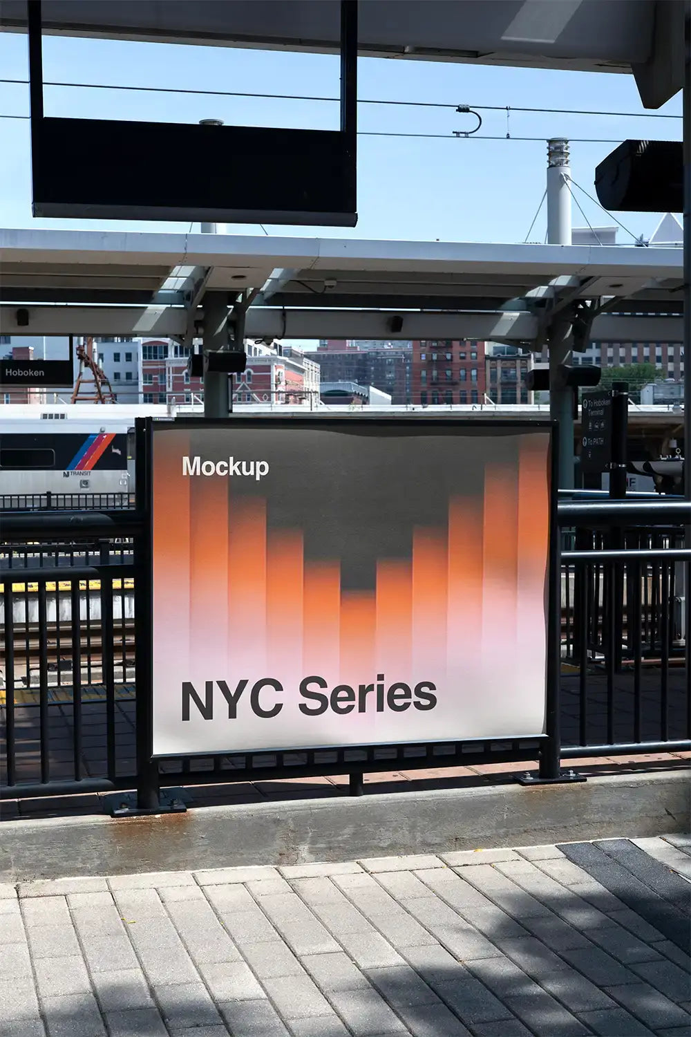 poster mockup in New york