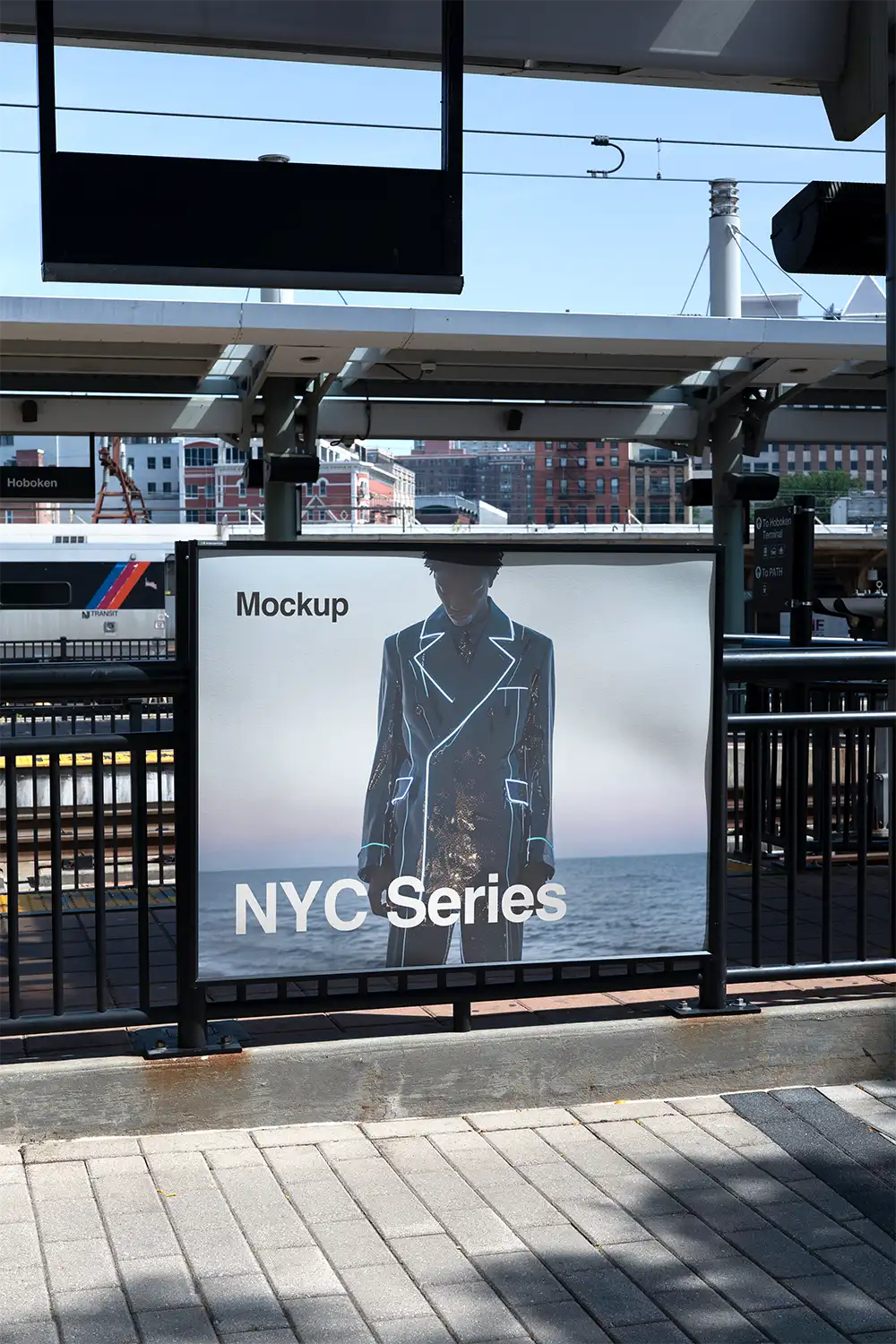 poster mockup in New york