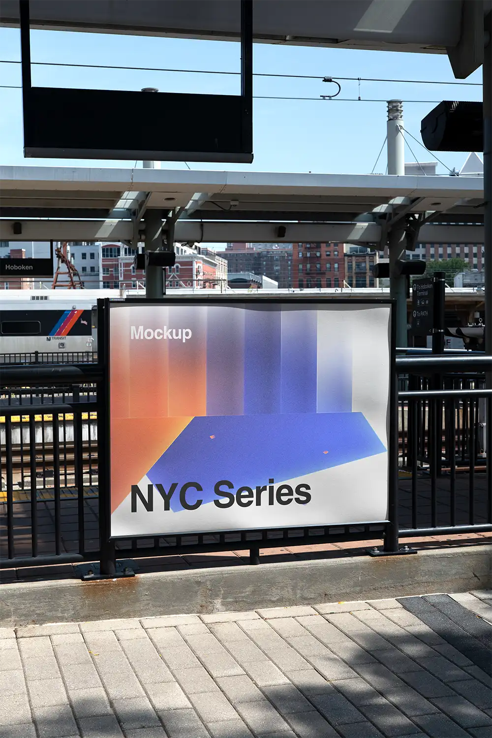 poster mockup in New york