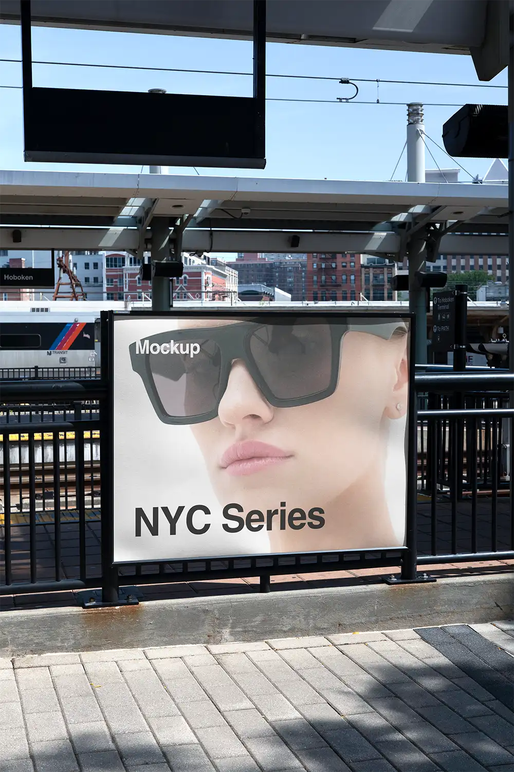 poster mockup in New york