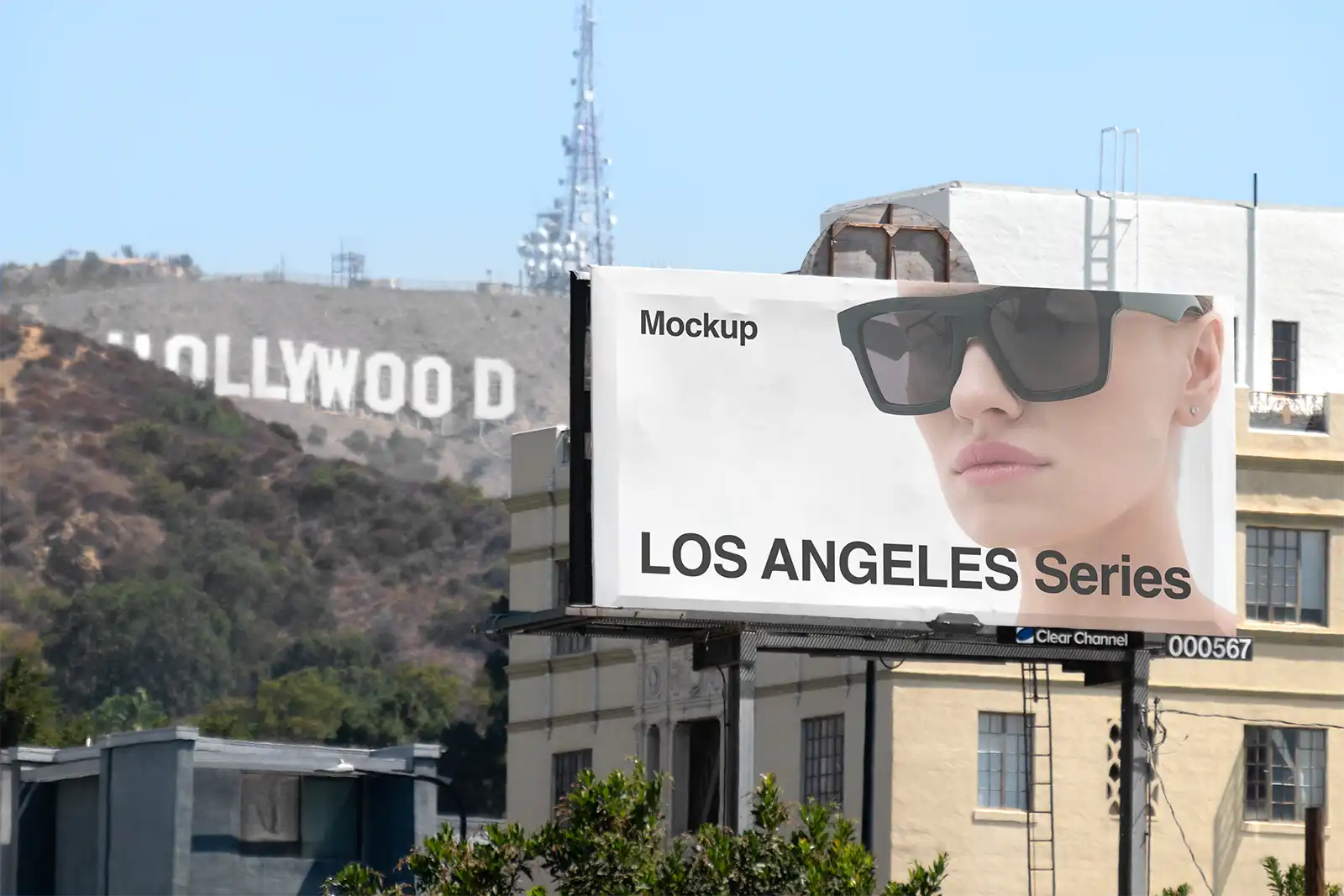 Billboard mockup in Hollywood, Los Angeles