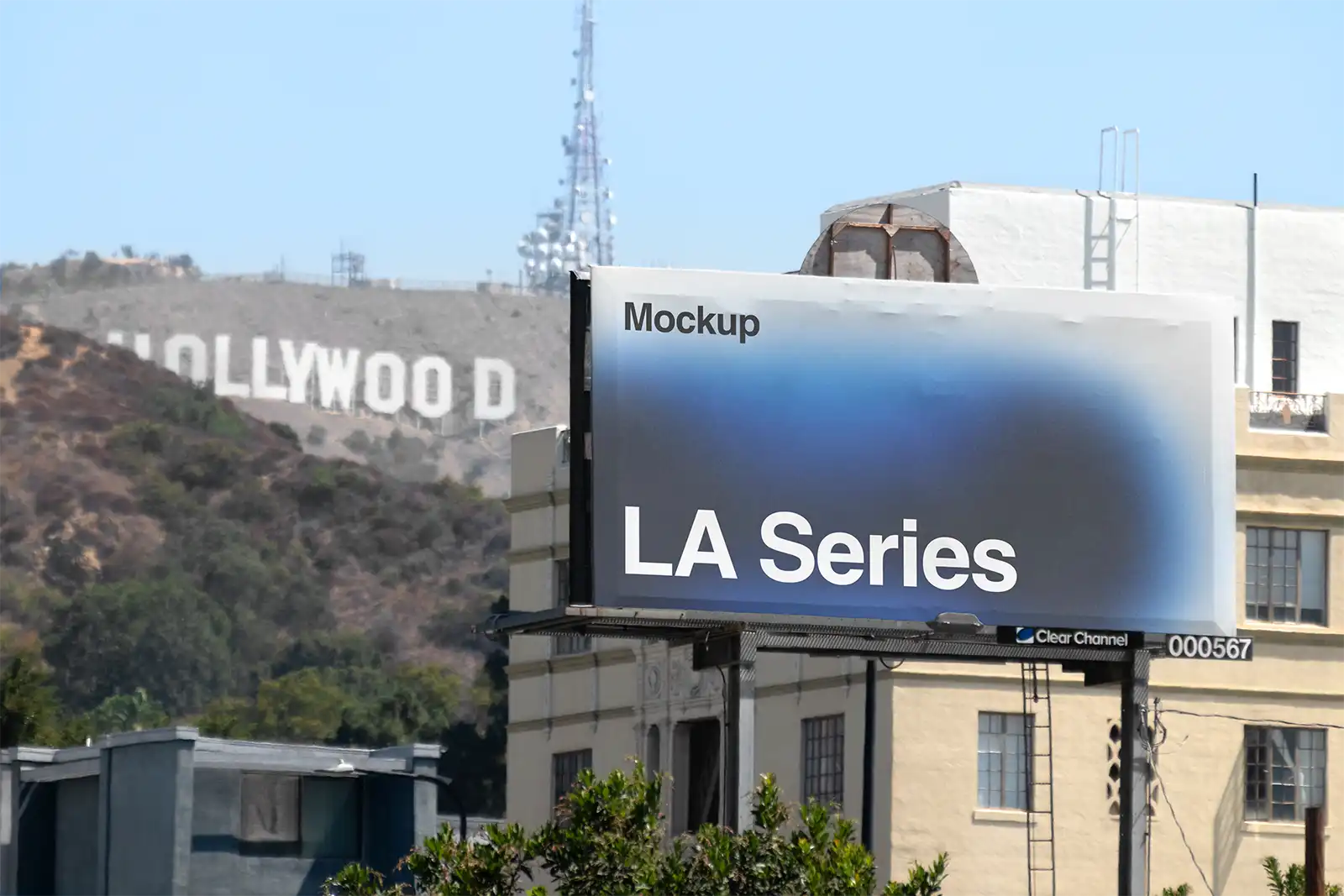 Billboard mockup in Hollywood, Los Angeles